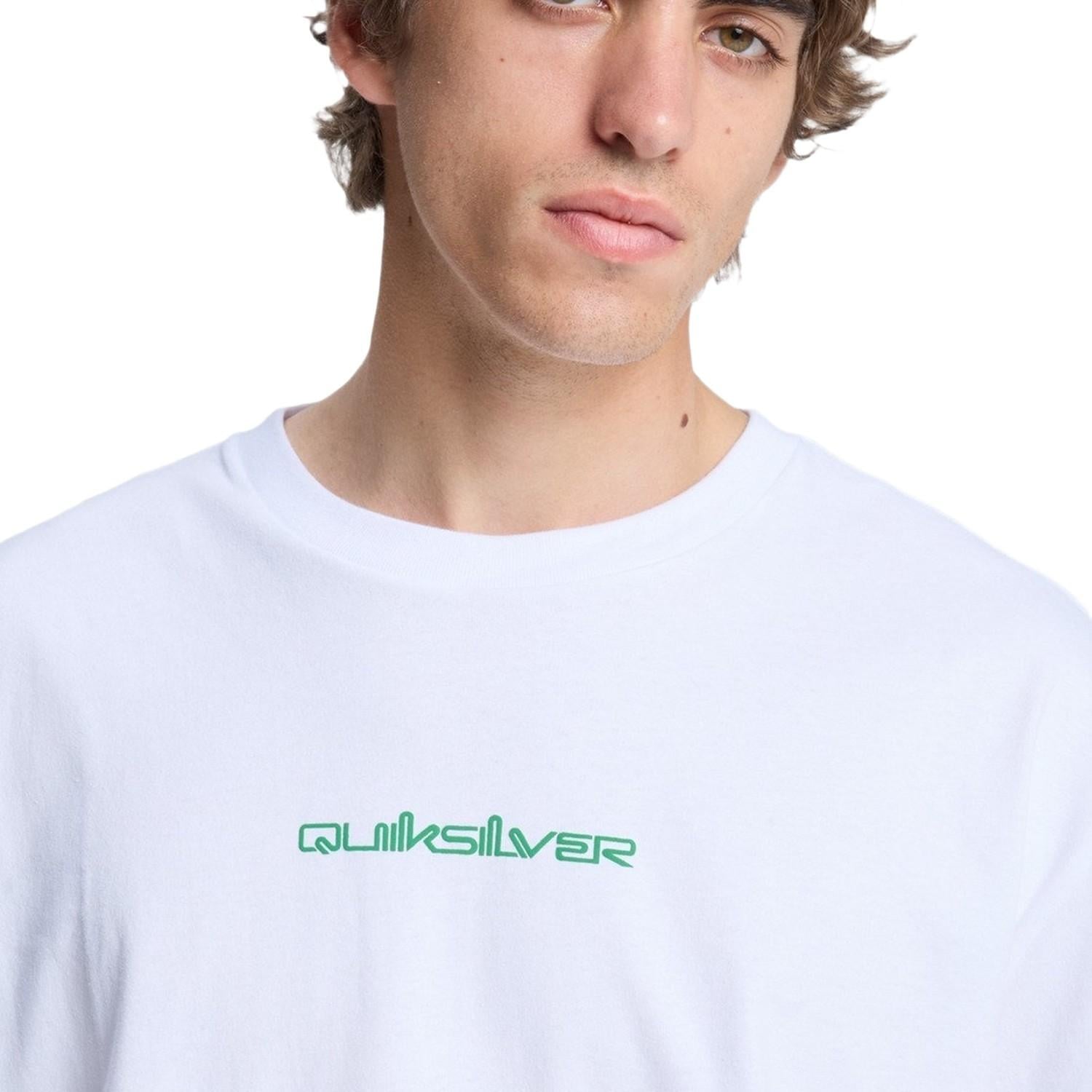 Quiksilver Fractured Wave Erkek Beyaz Tişört