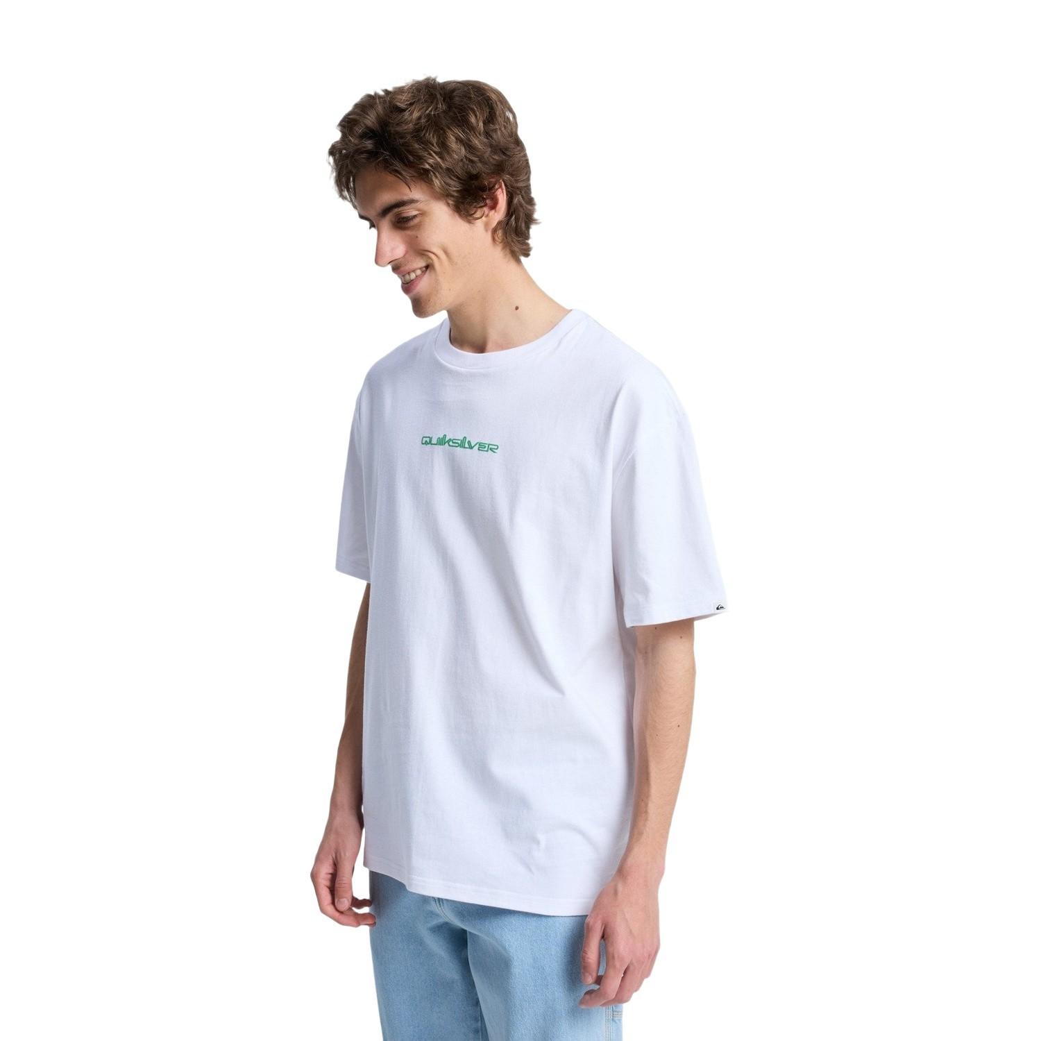 Quiksilver Fractured Wave Erkek Beyaz Tişört