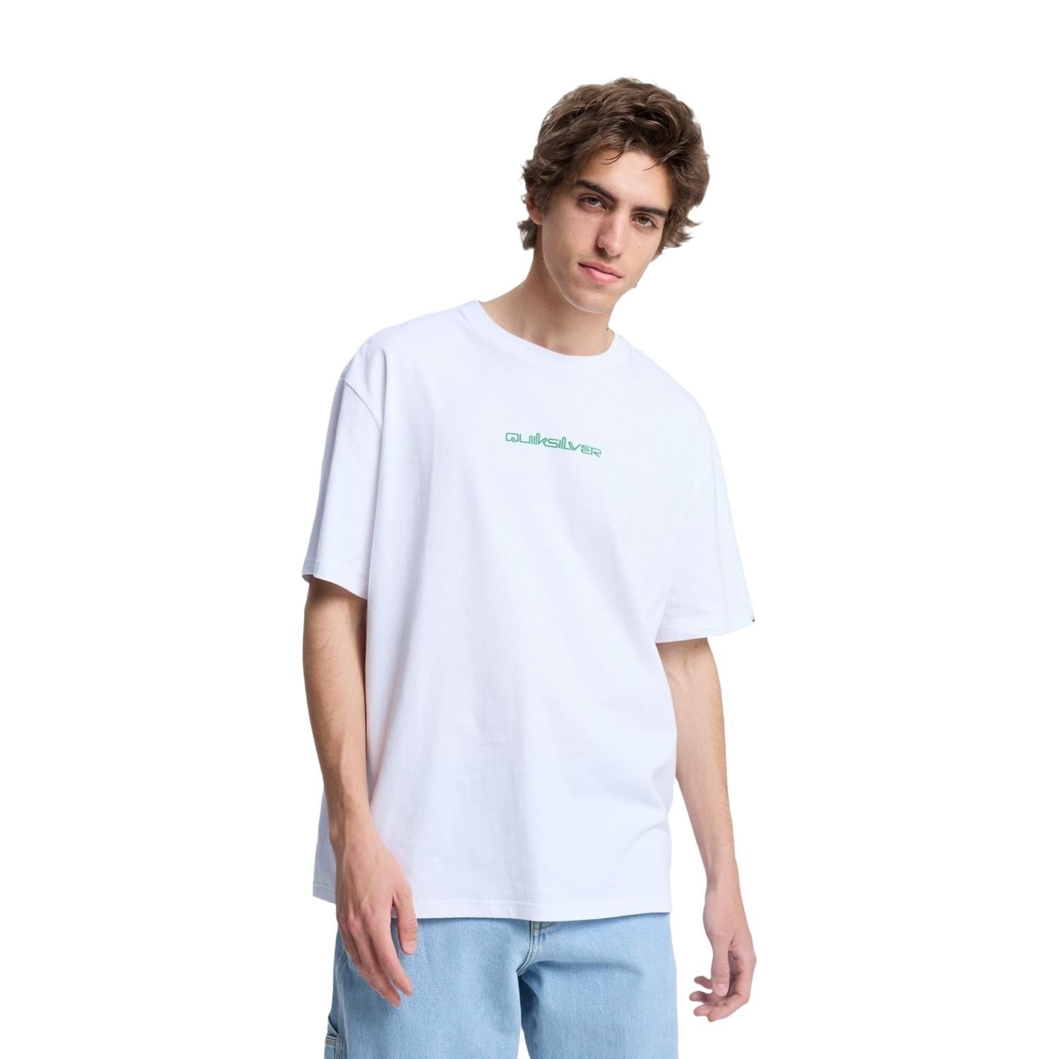 Quiksilver Fractured Wave Erkek Beyaz Tişört