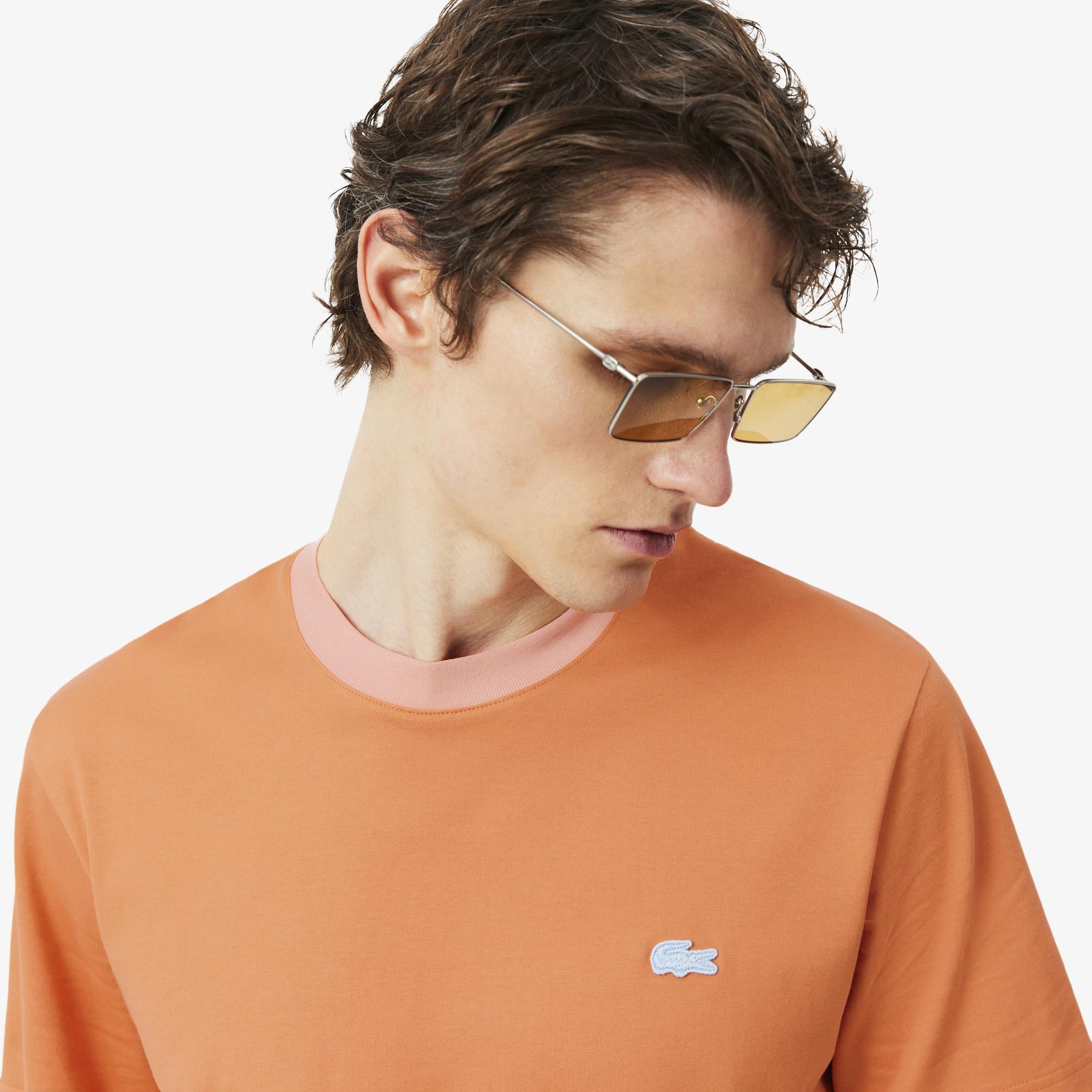 Erkek Classic Fit Bisiklet Yaka Turuncu T-Shirt