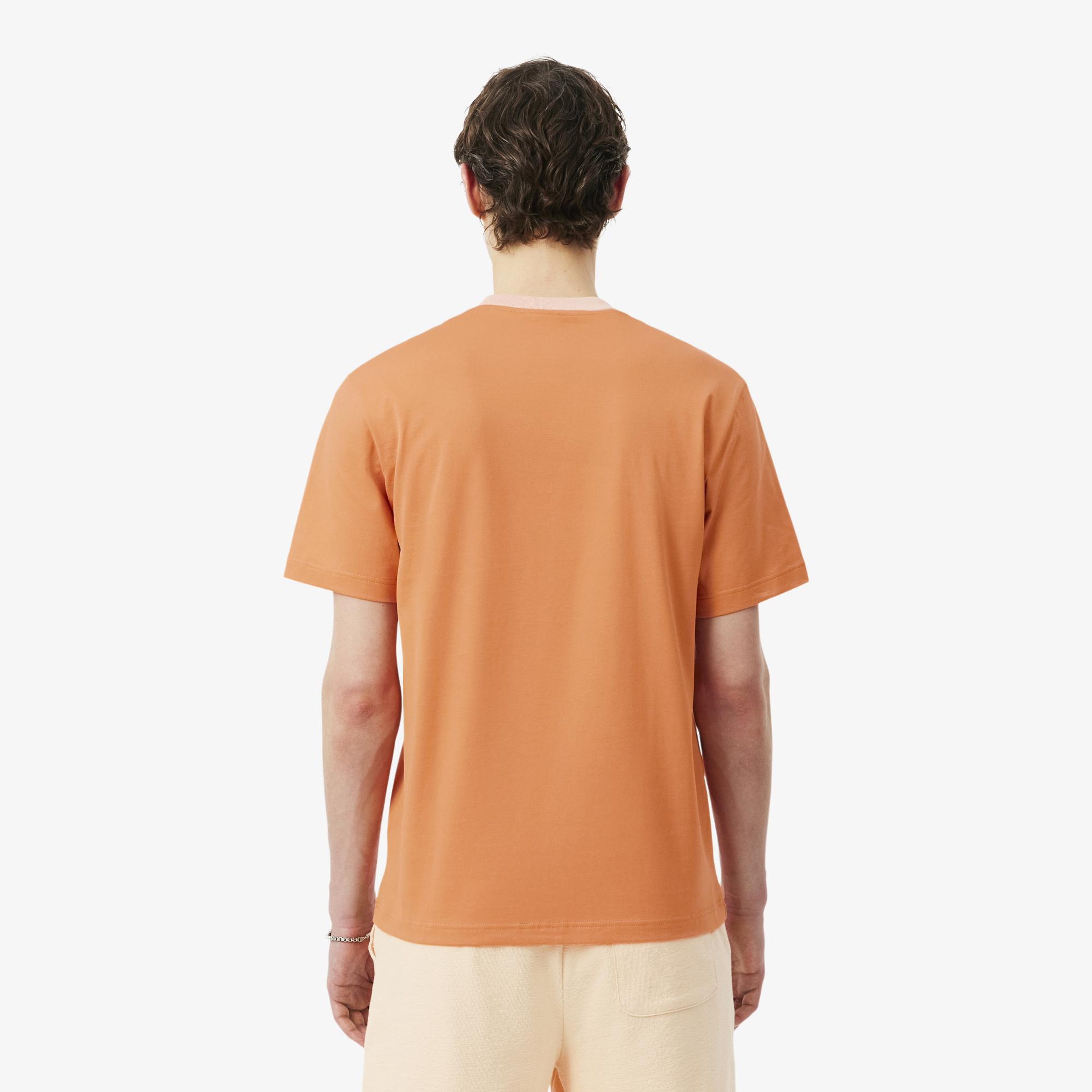 Erkek Classic Fit Bisiklet Yaka Turuncu T-Shirt