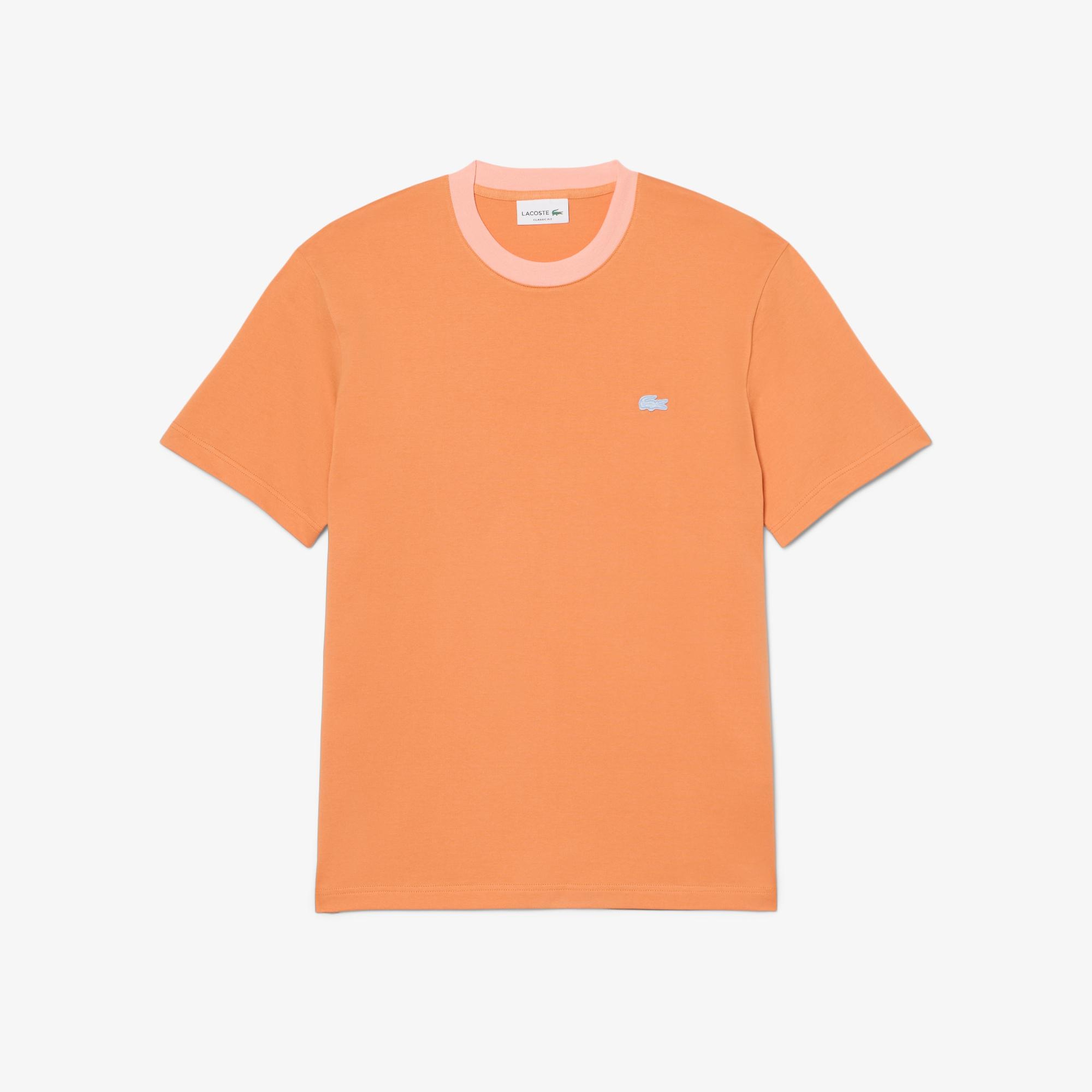 Erkek Classic Fit Bisiklet Yaka Turuncu T-Shirt