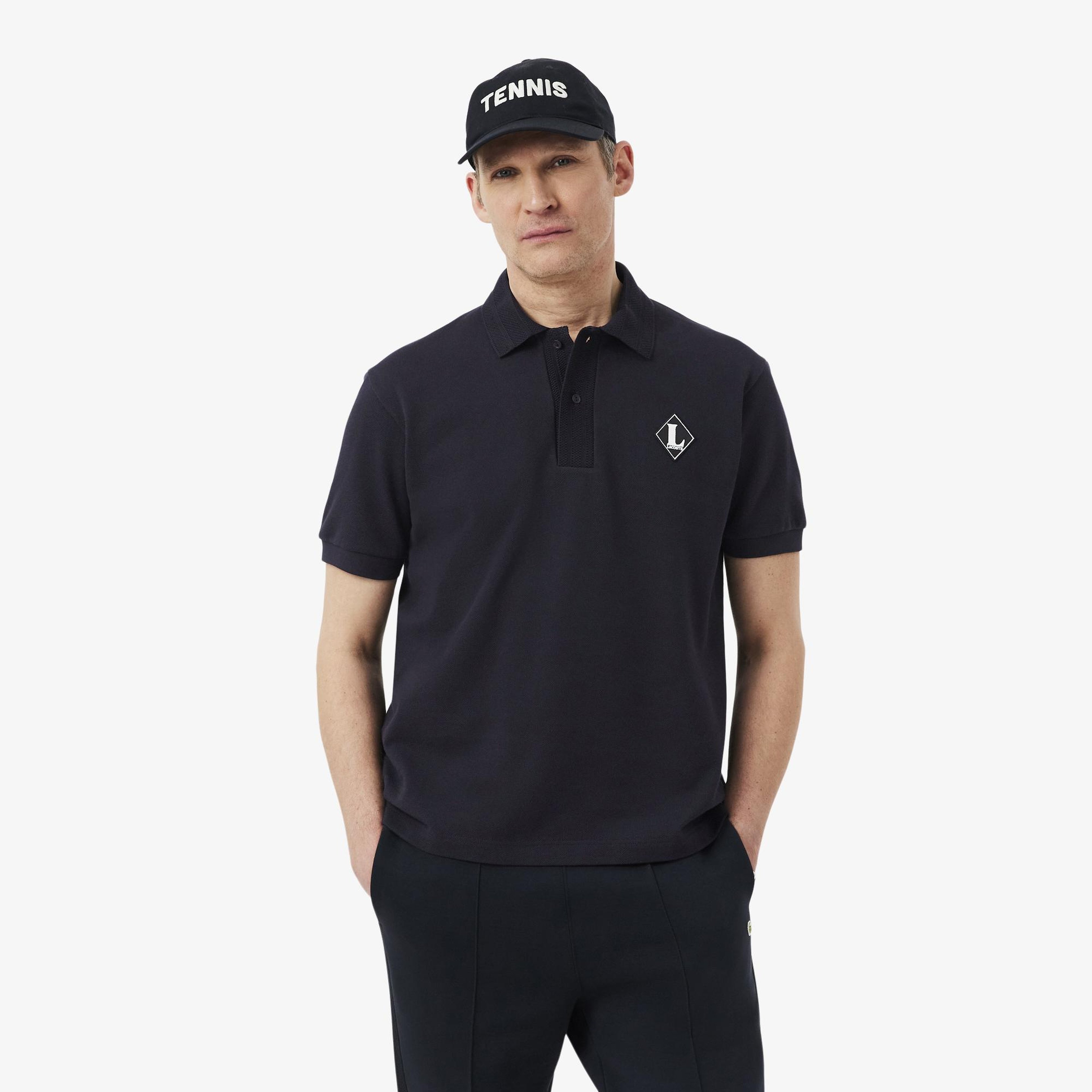 Erkek Classic Fit Koyu Gri Polo
