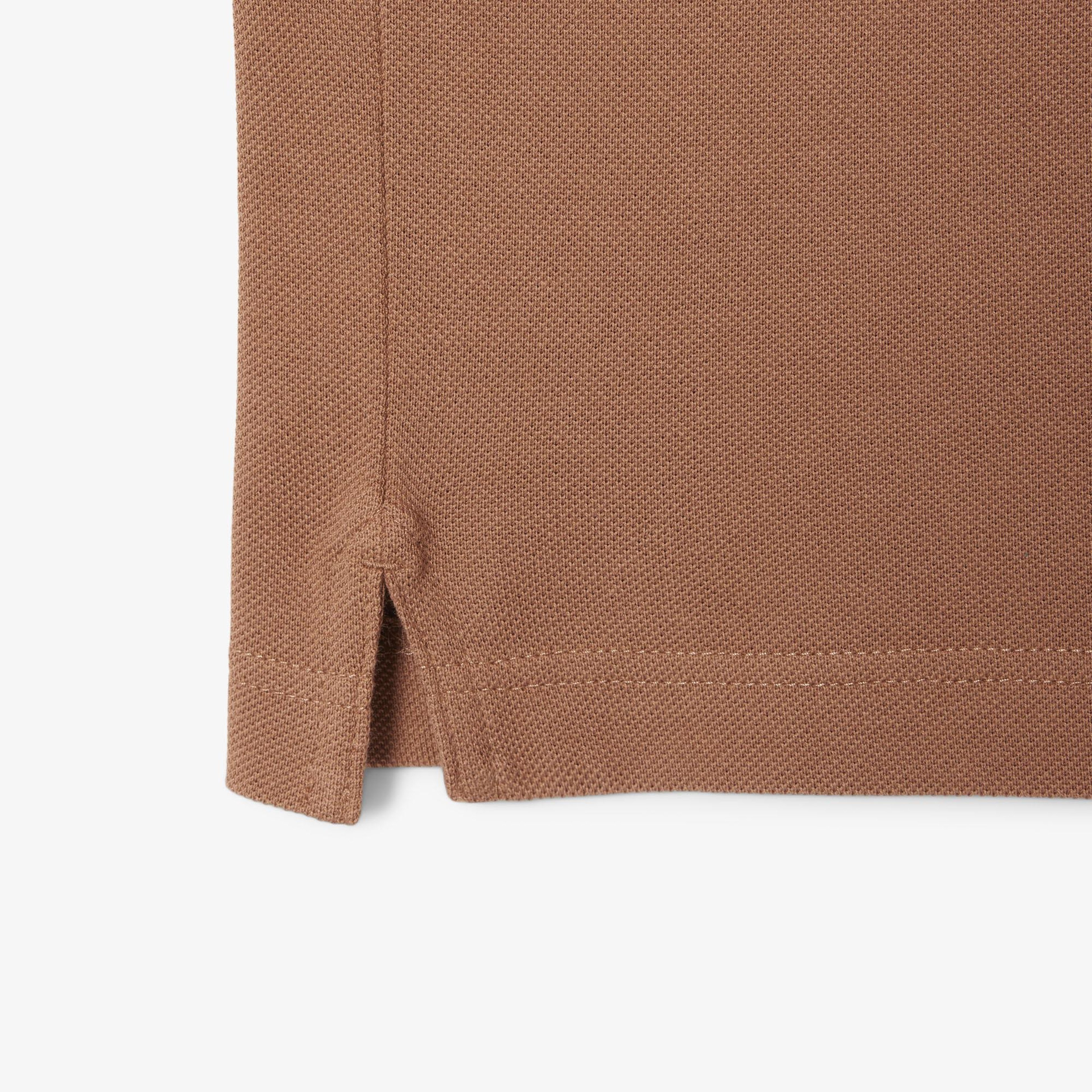 L.12.12 Erkek Slim Fit Polo Yaka Kahverengi Polo