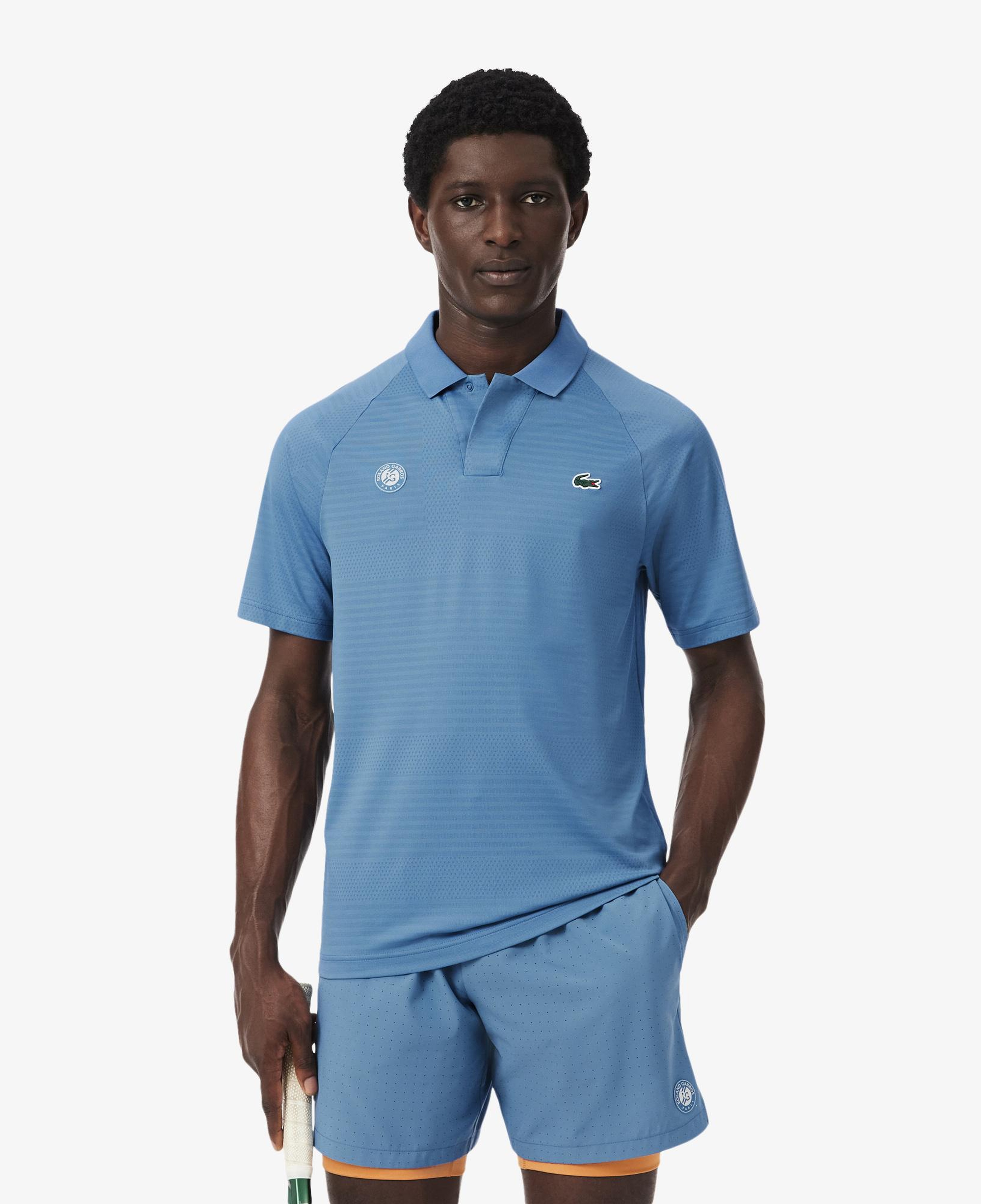 Roland-Garros Erkek Slim Fit Mavi Polo