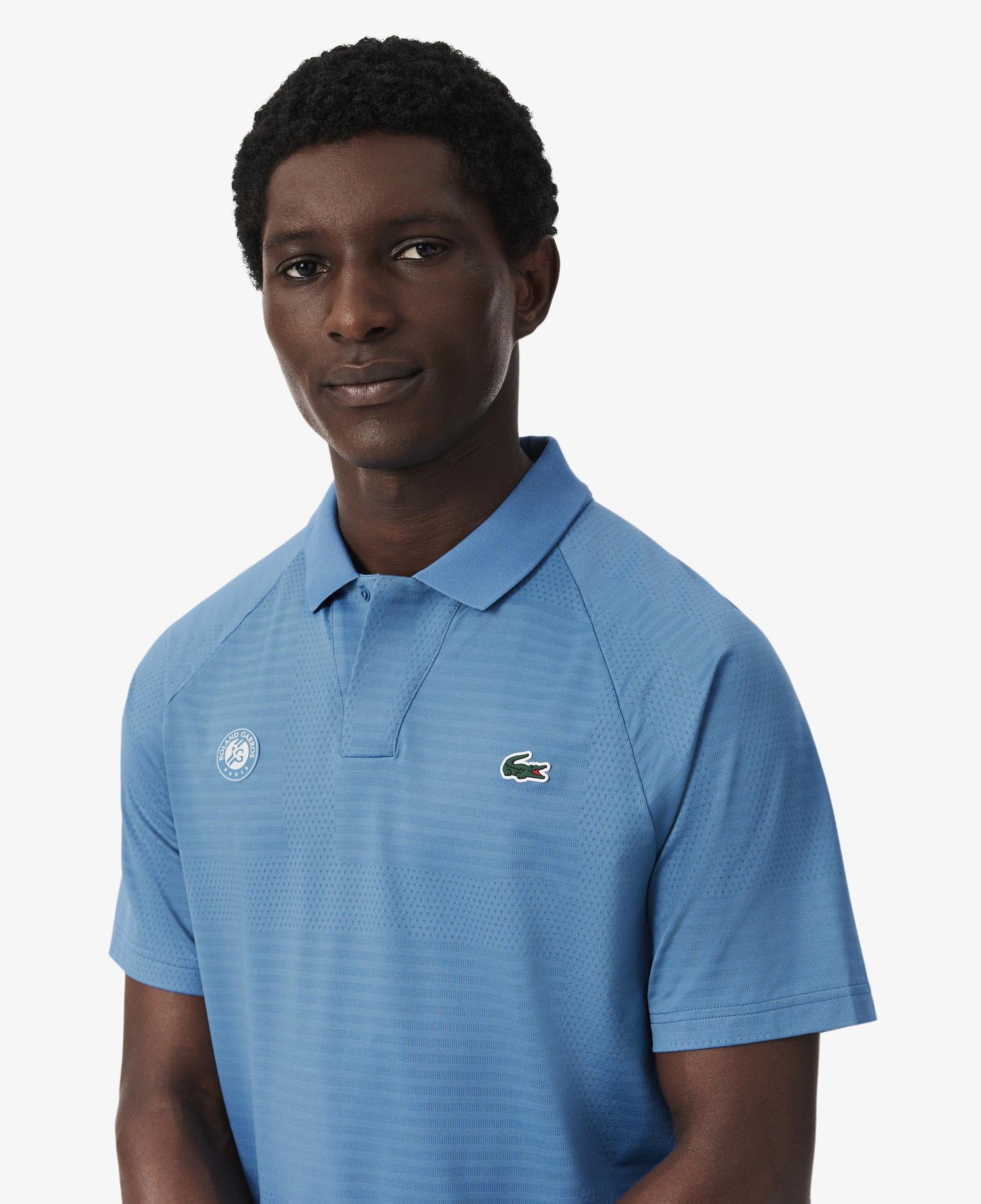 Roland-Garros Erkek Slim Fit Mavi Polo