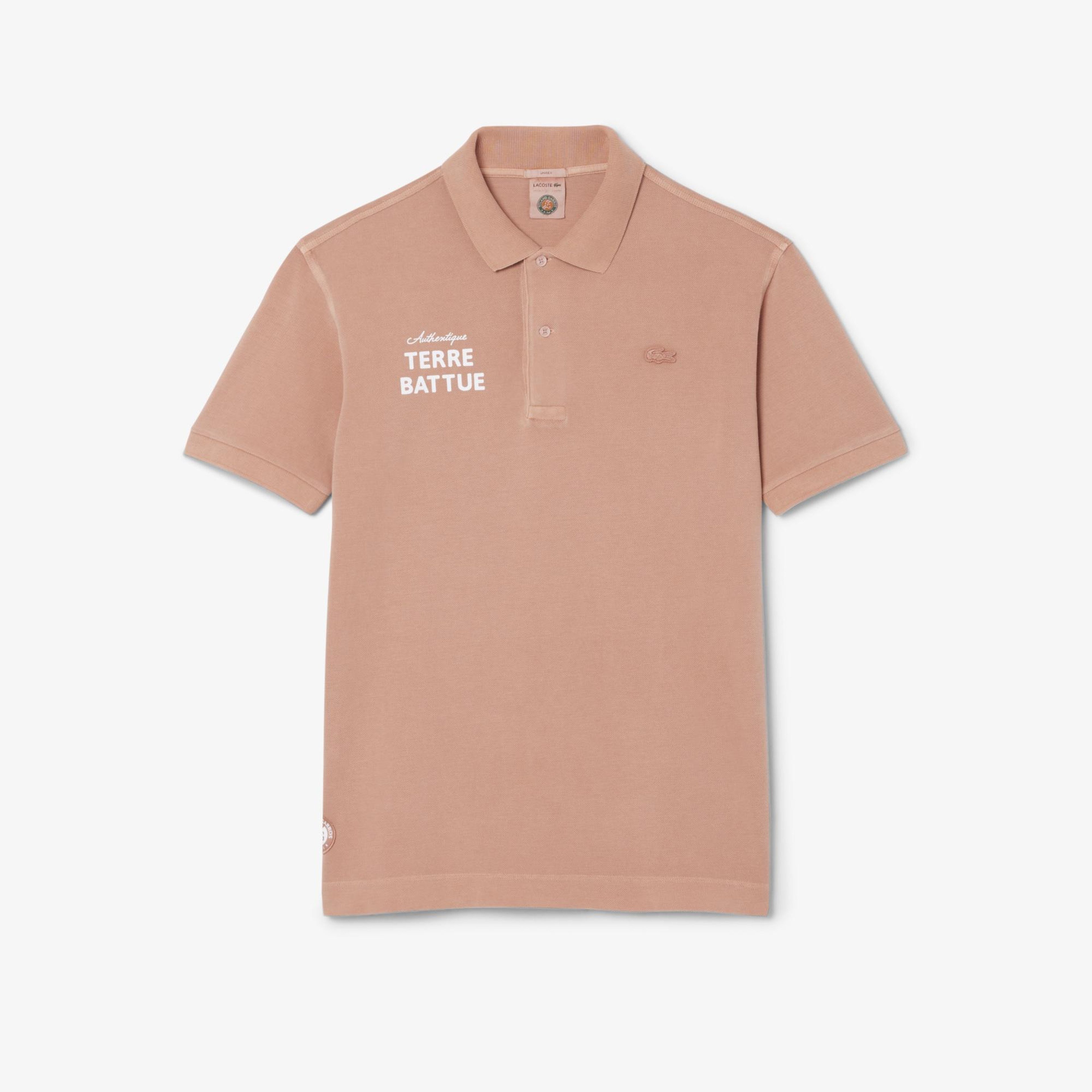 Roland Garros Unisex Regular Fit Baskılı Turuncu Polo