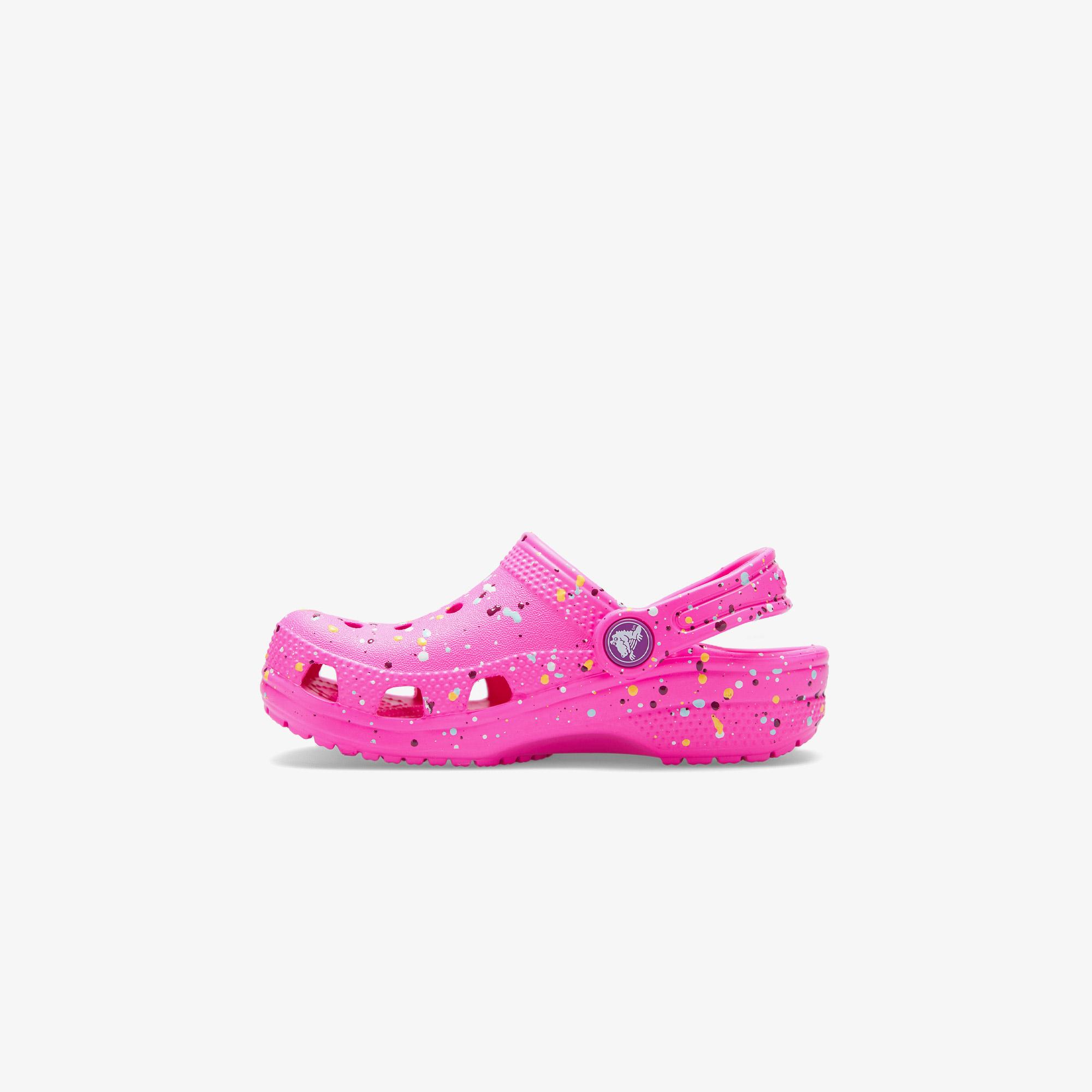 Crocs Classic Paint Splatter Clog Çocuk Pembe Terlik