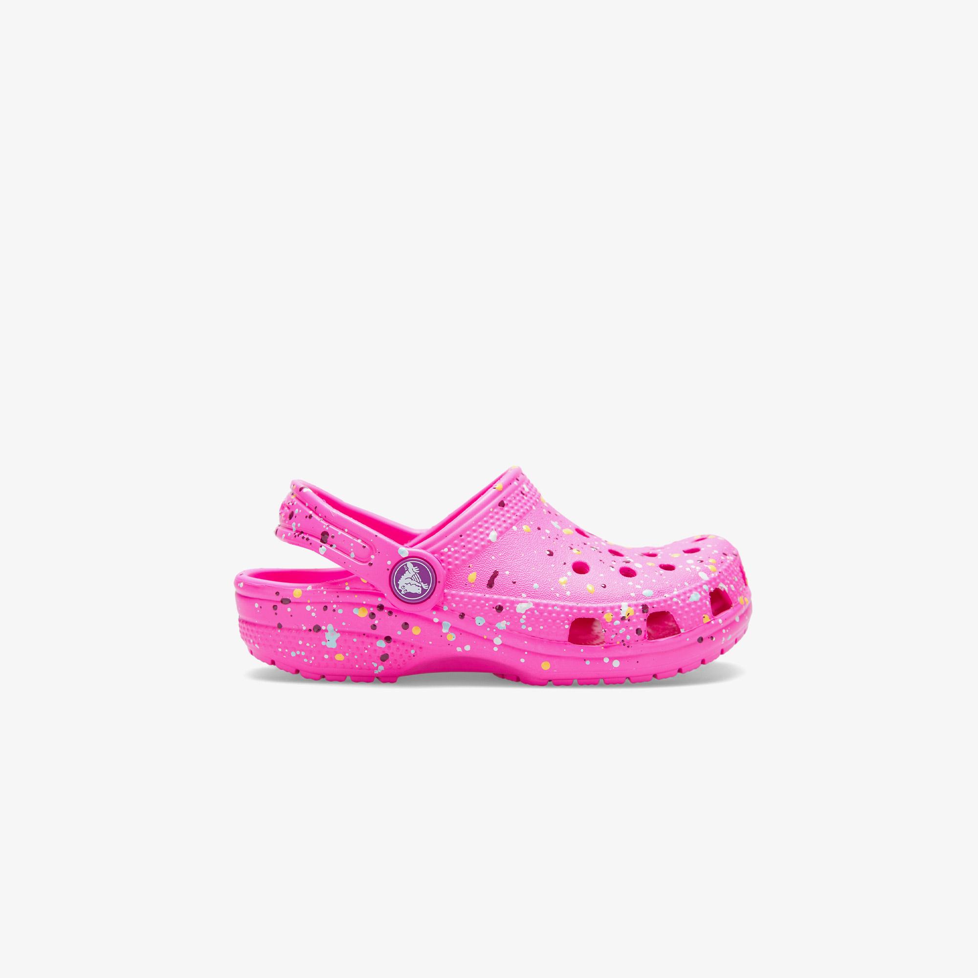 Crocs Classic Paint Splatter Clog Çocuk Pembe Terlik