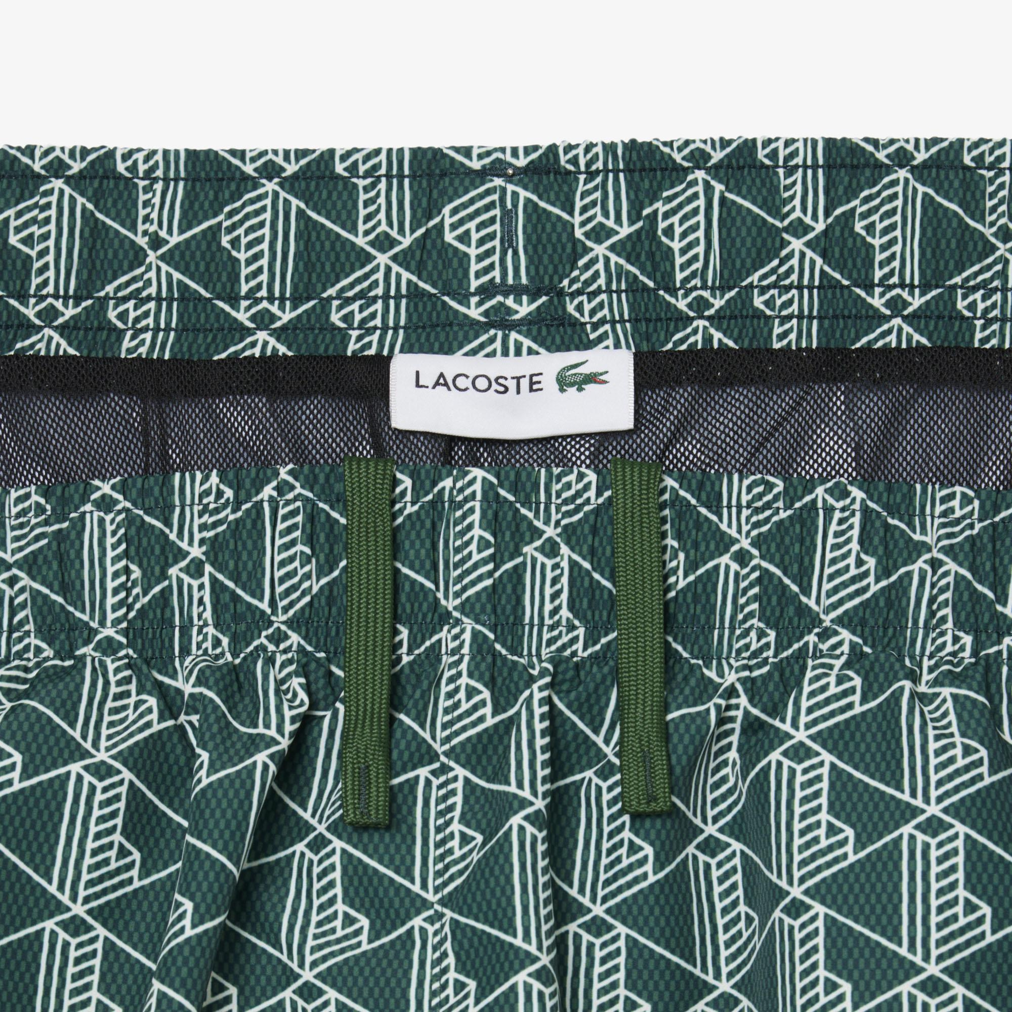 Erkek Monogram Yeşil Deniz Şortu