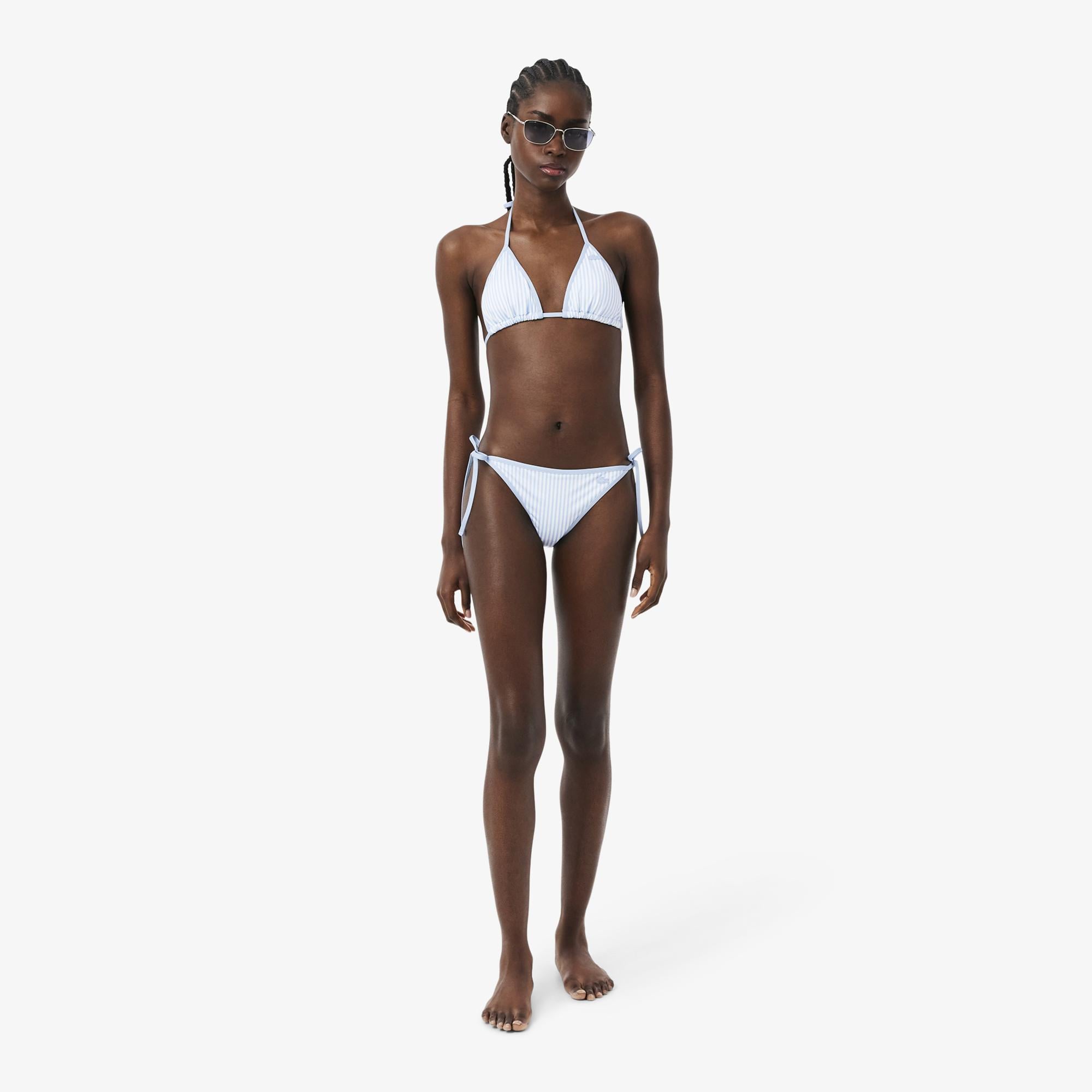 Kadın Çizgili Mavi Bikini Altı