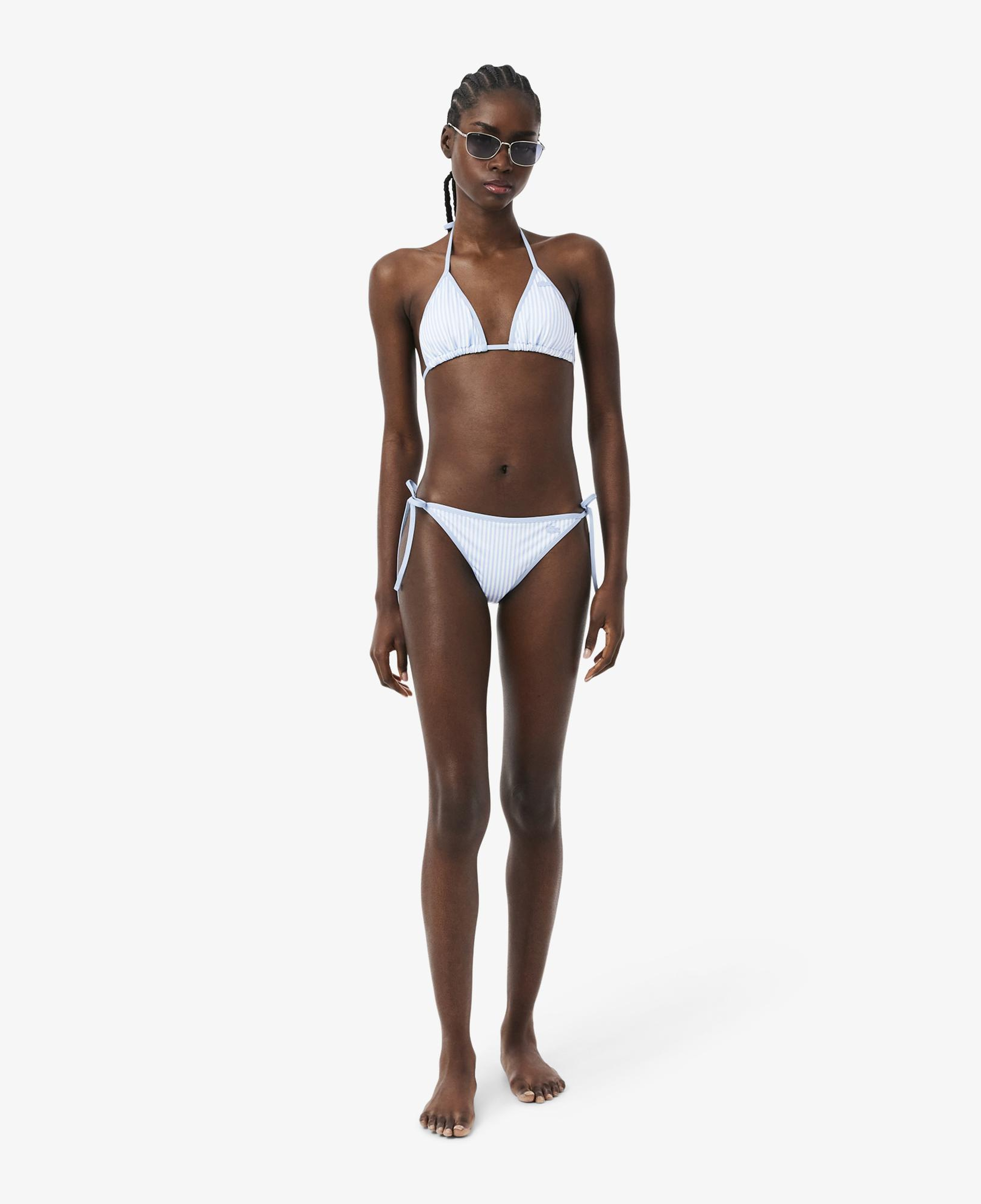Kadın Çizgili Mavi Bikini Altı