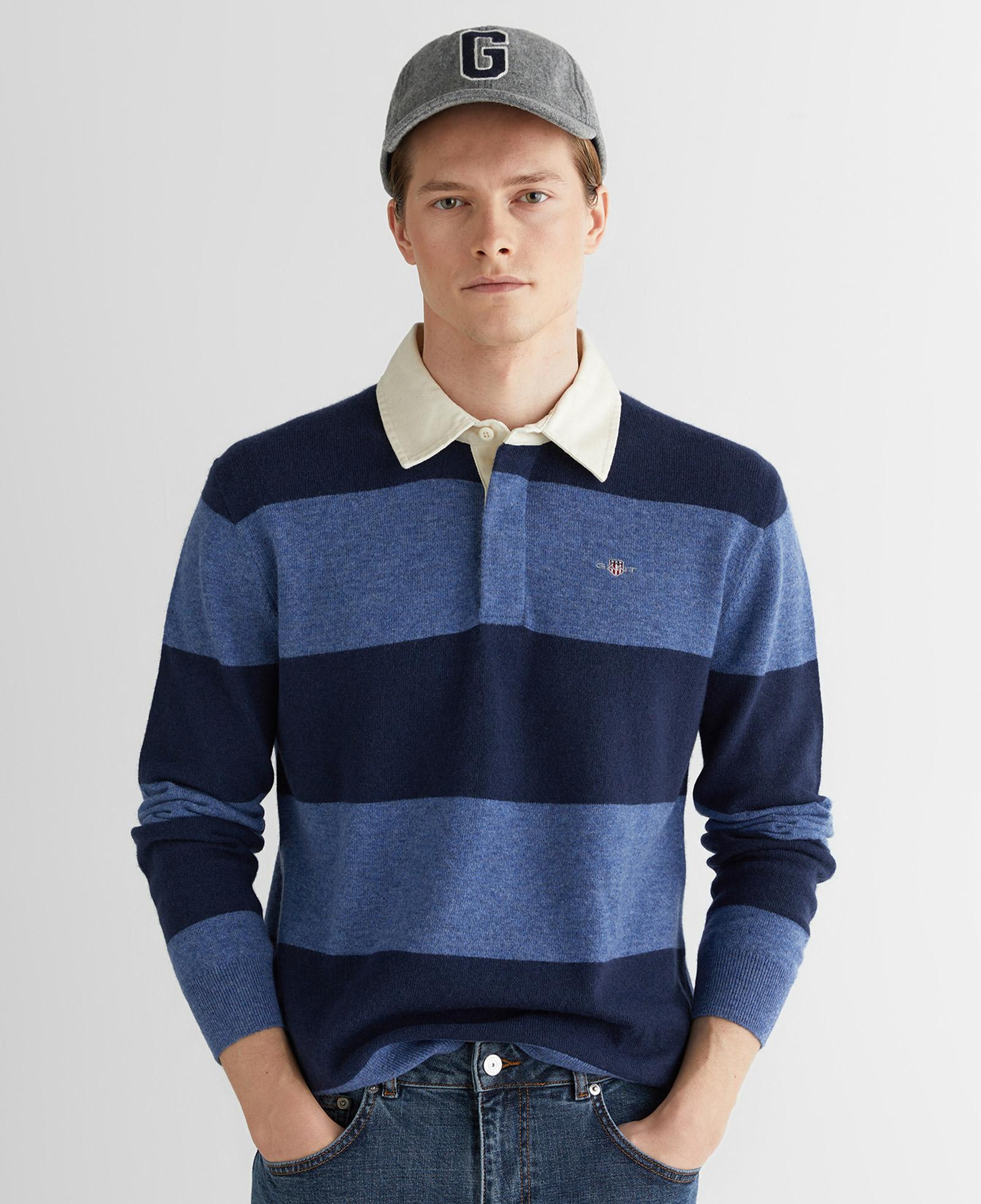 GANT Erkek Lacivert Regular Fit Polo Yaka Triko