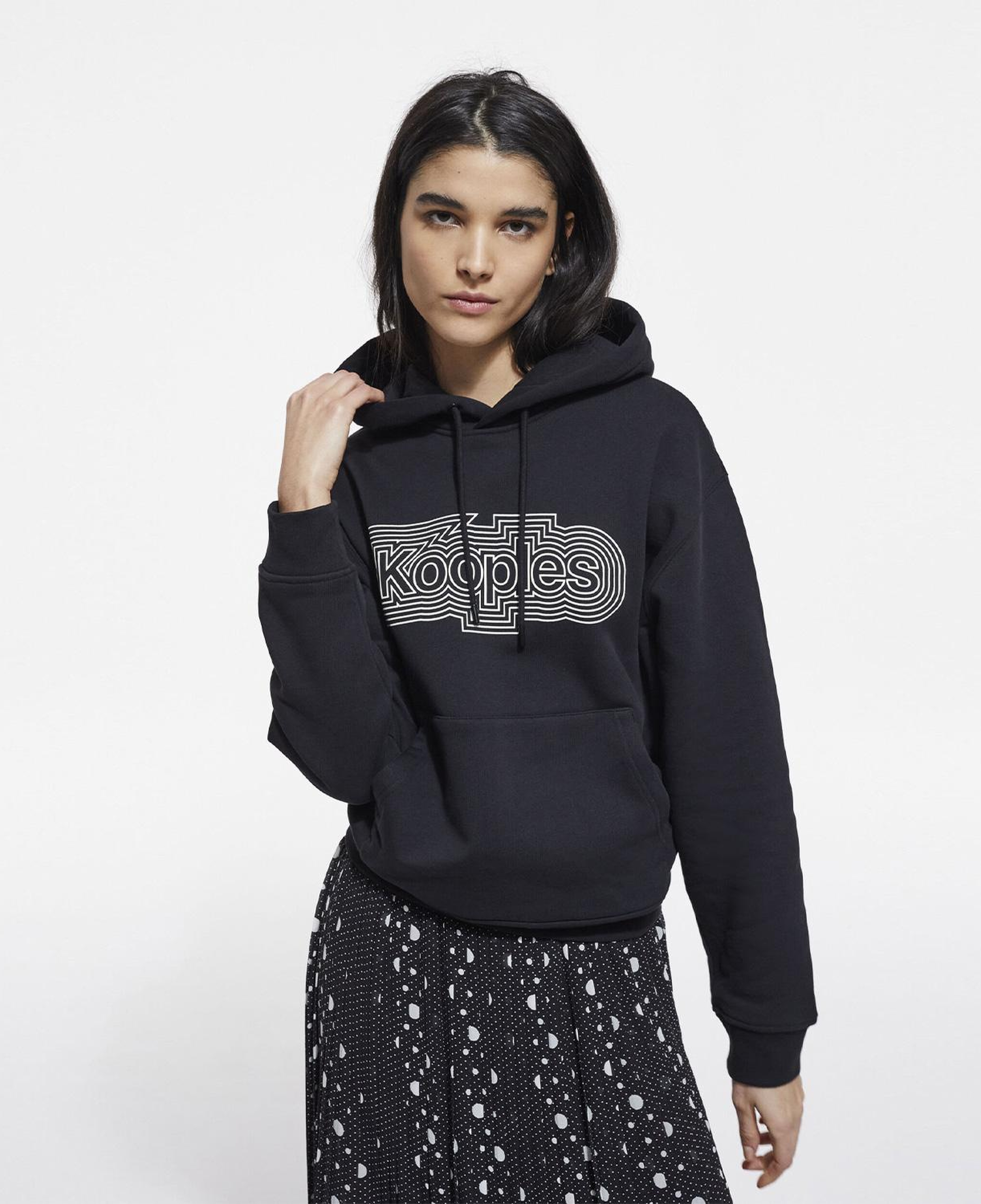 The Kooples Logomania Kadın Siyah Hoodie
