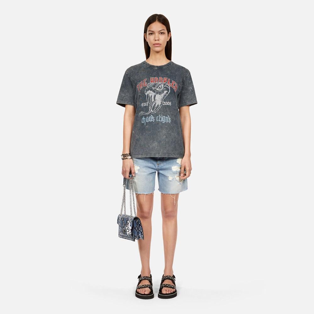 KADIN GRİ BASKILI T-SHIRT