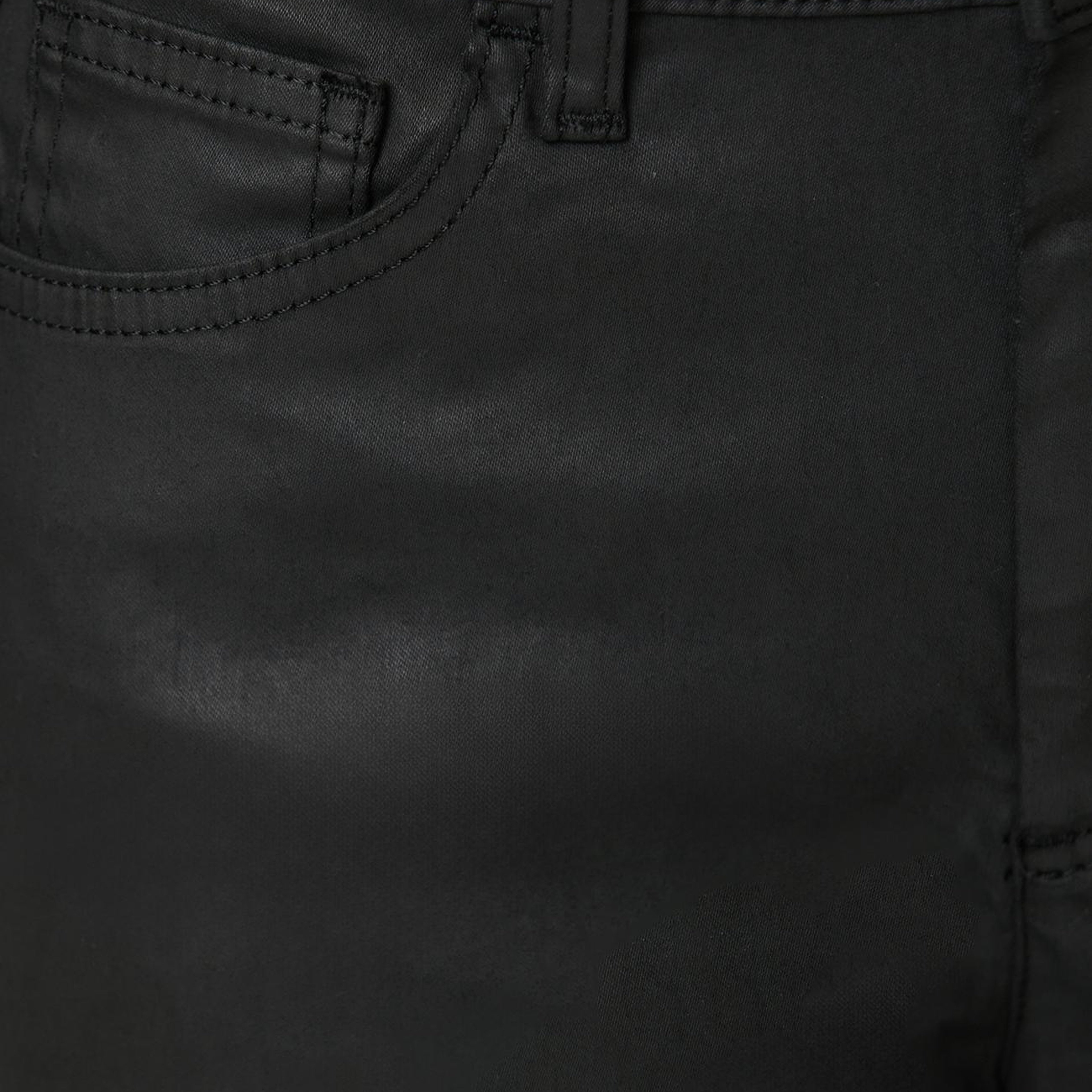 Network Kadın Siyah Kaplamalı Straight Kalıp Denim Pantolon