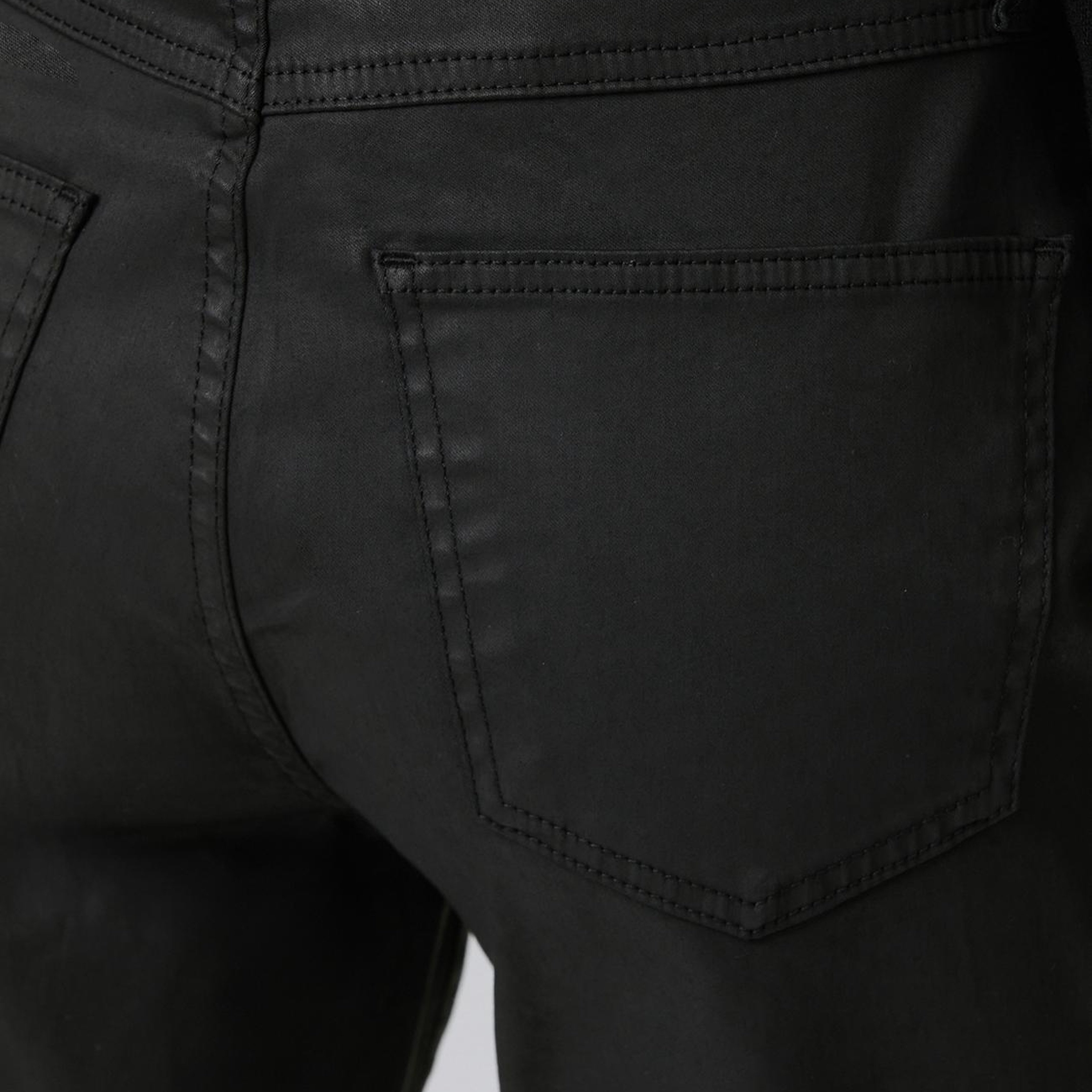 Network Kadın Siyah Kaplamalı Straight Kalıp Denim Pantolon