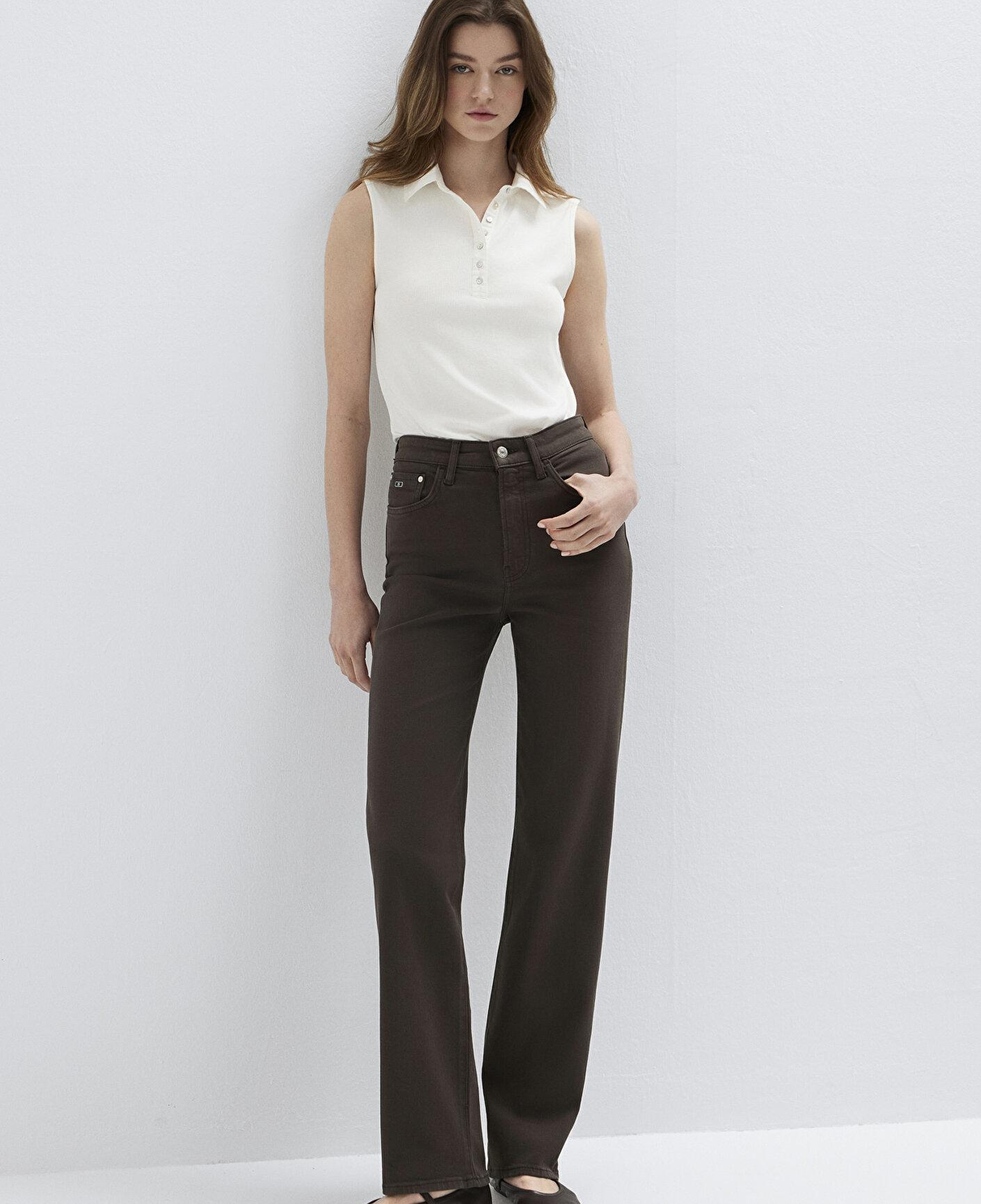 Mavi Sky Classic Denim Koyu Kahverengi Gabardin Pantolon 1010627-A3931