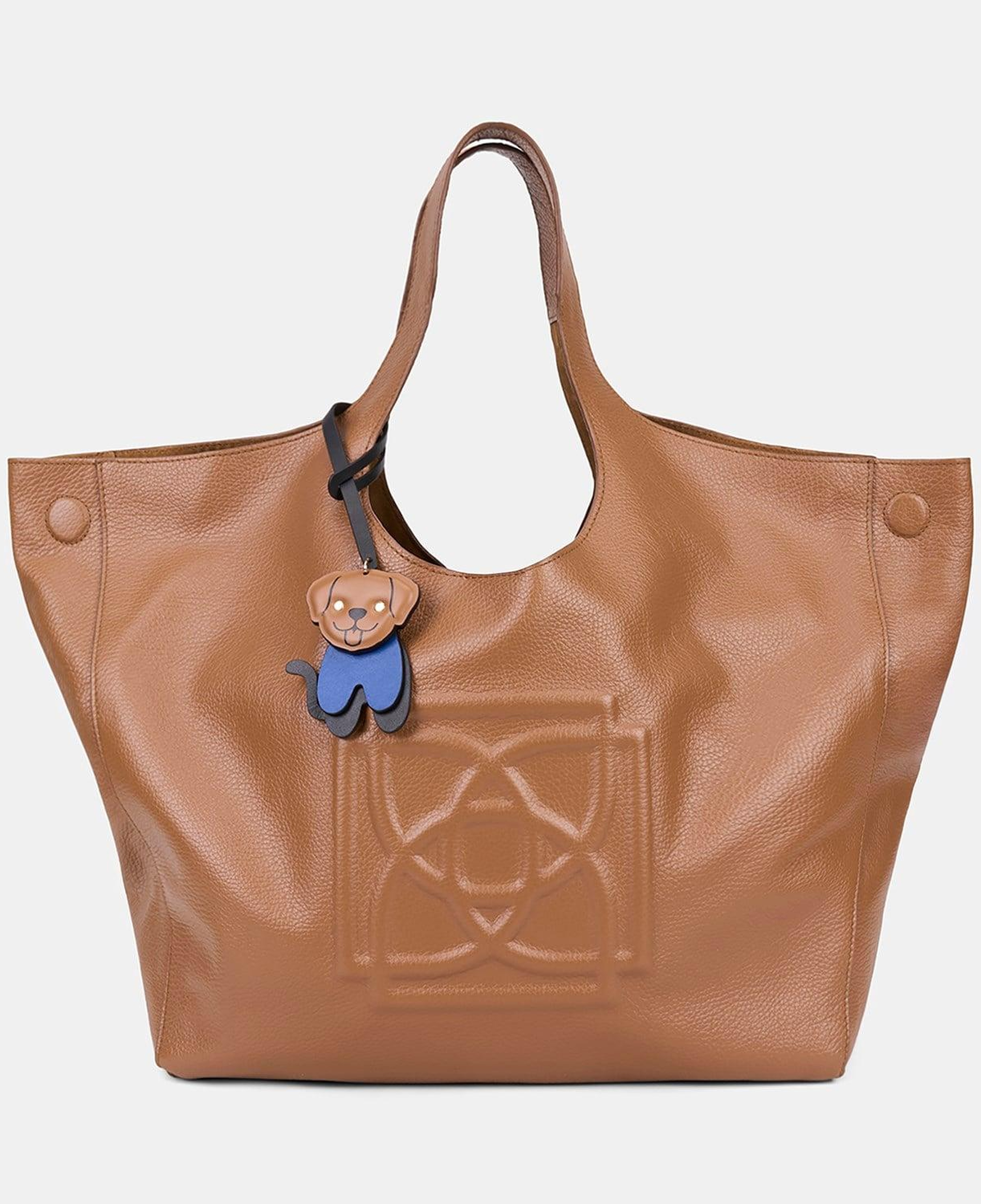 Taba Köpek Figürlü Deri Charm