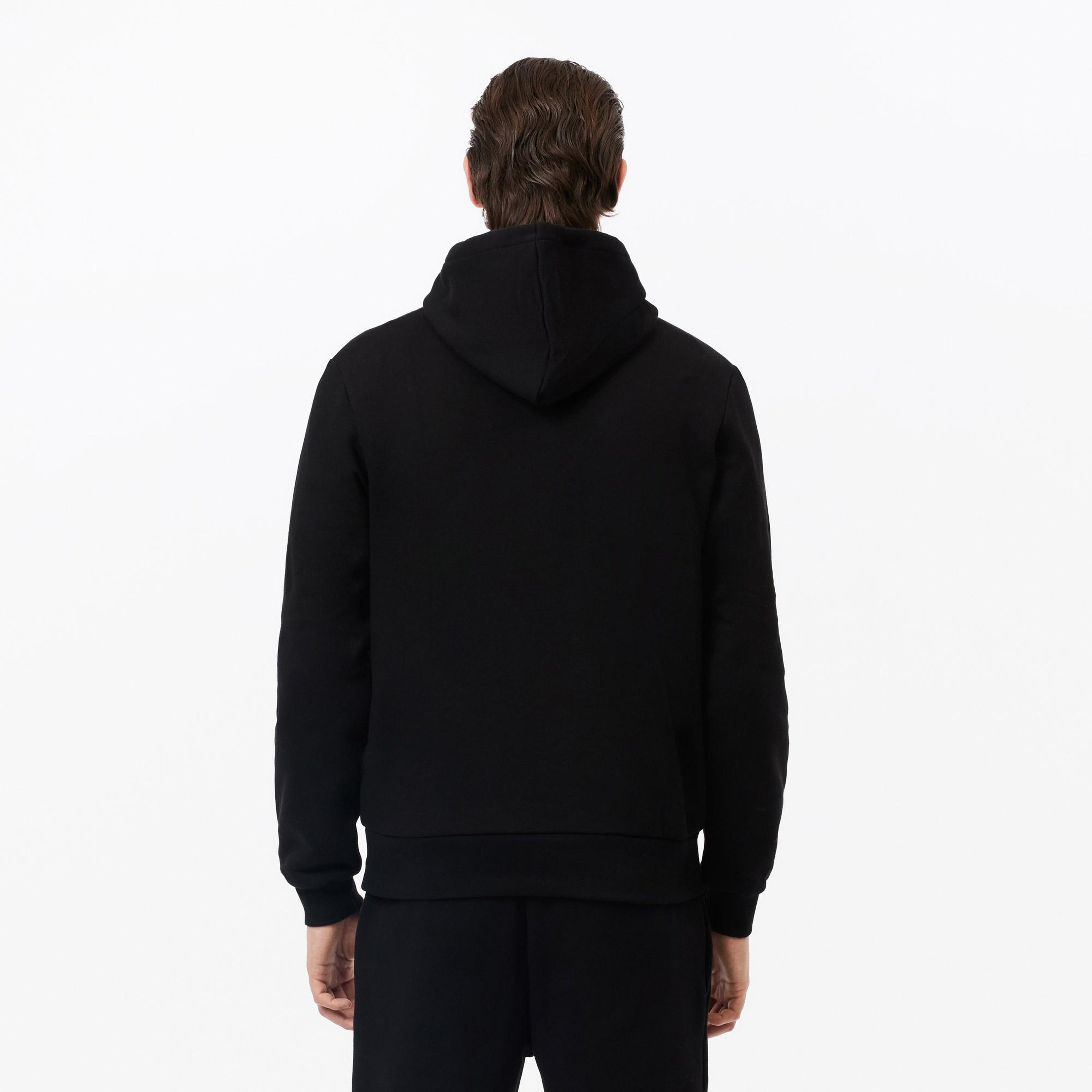 Erkek Classic Fit Kapüşonlu Siyah Sweatshirt