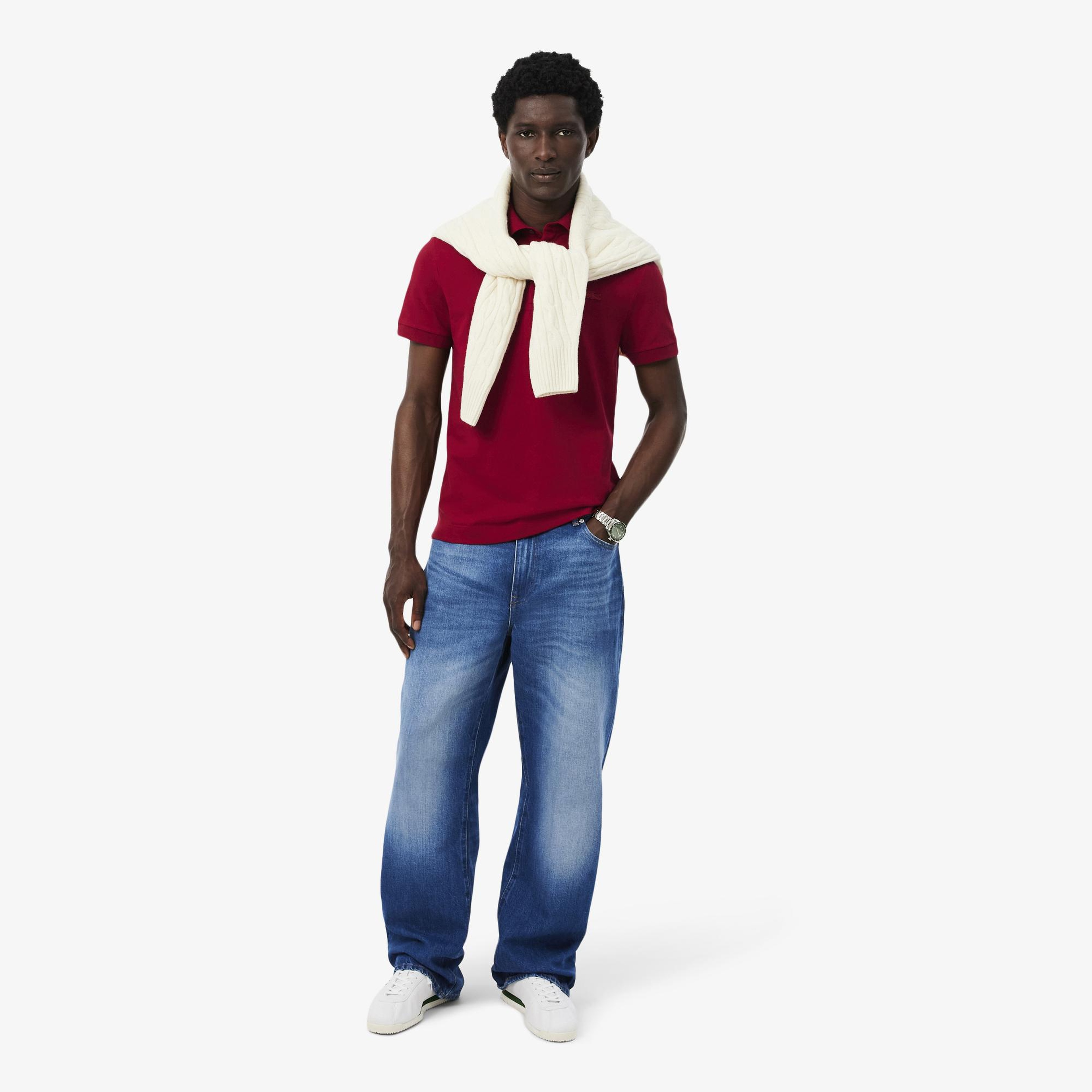 Erkek Regular Fit Bordo Paris Polo