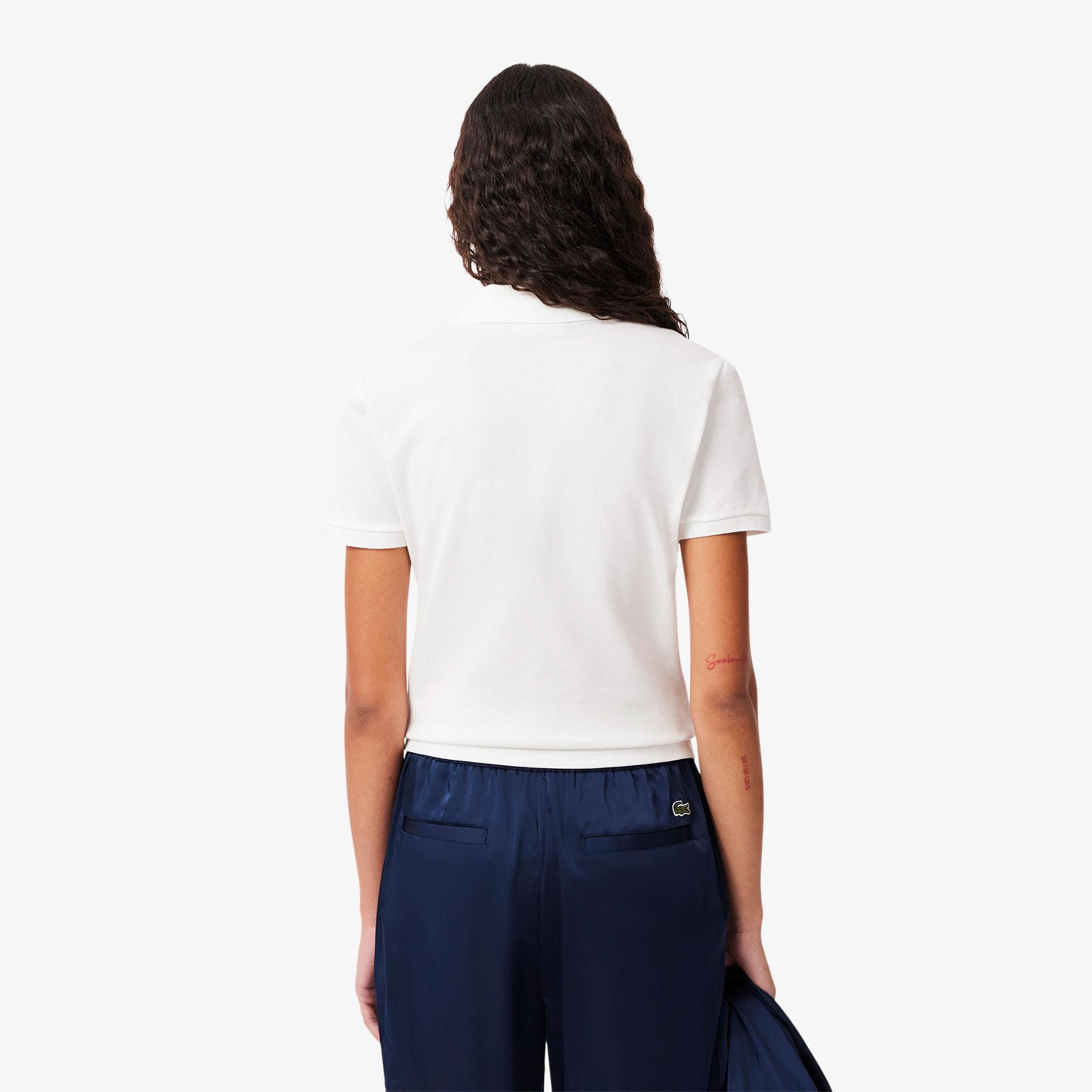 Lacoste L.12.D Kadın Slim Fit Beyaz Polo