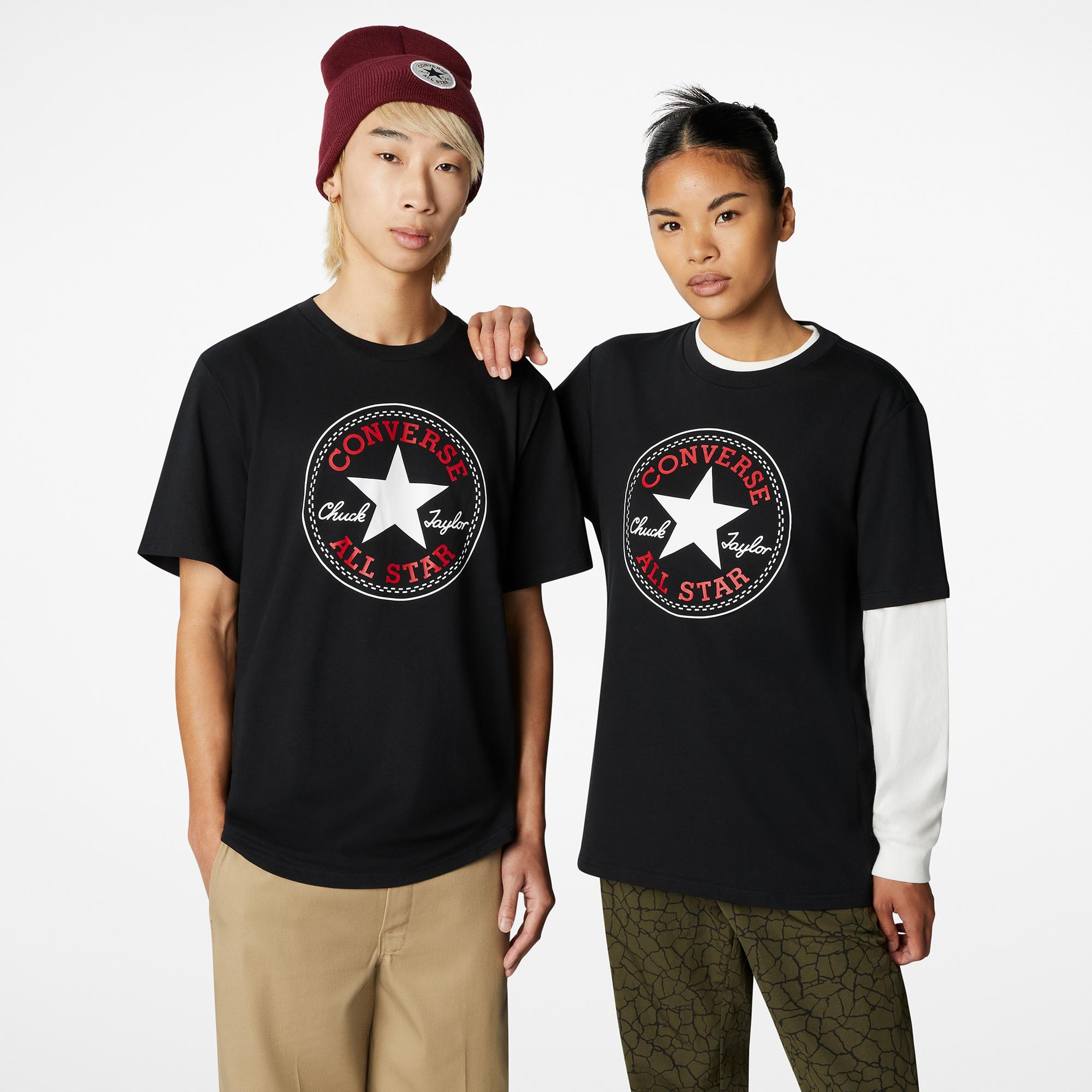 Converse Go-To All Star Patch Logo  Unisex Siyah T-Shirt