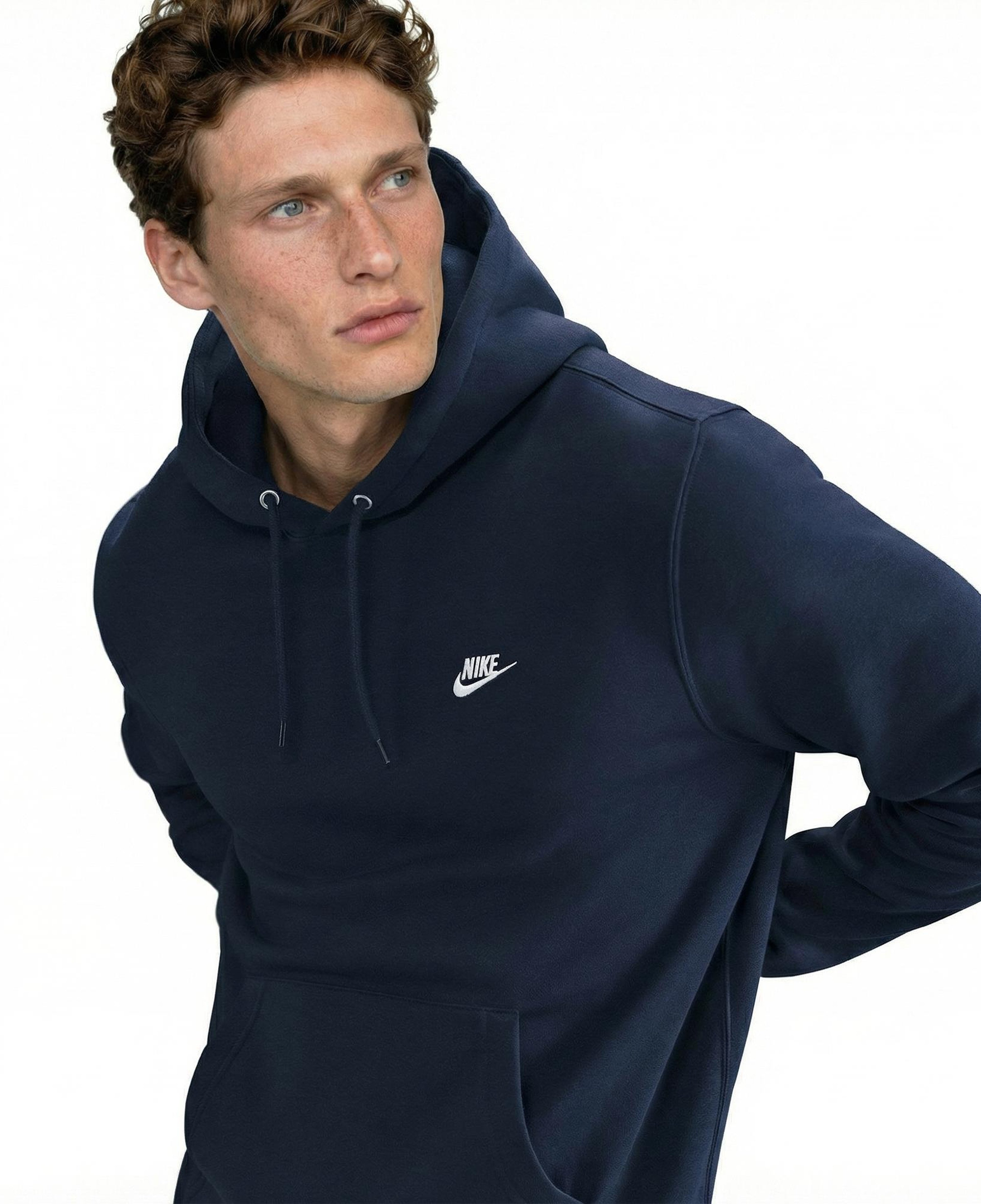 Nike Club Pullover Fleece Erkek Lacivert Hoodie