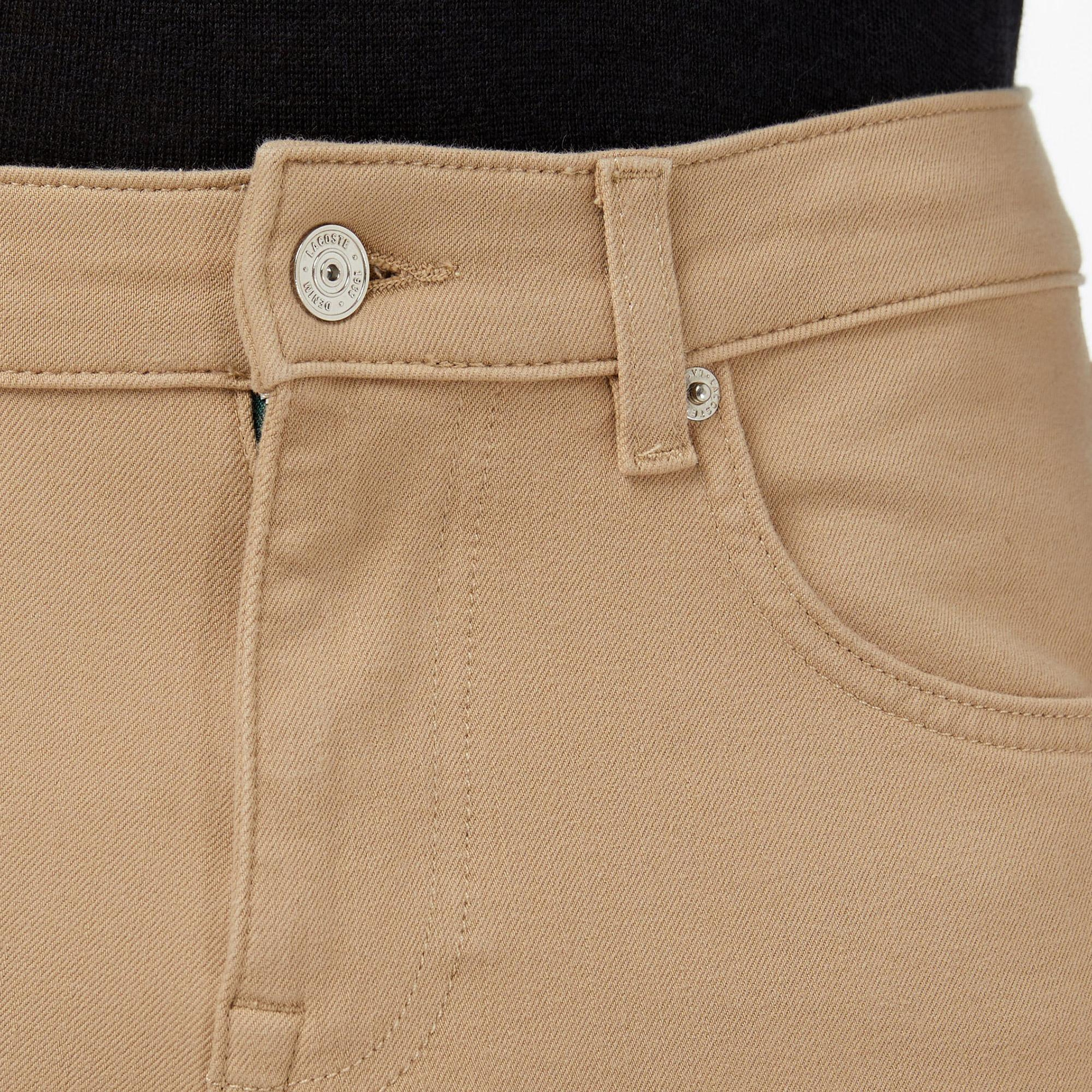 Erkek Slim Fit Bej Jean Pantolon