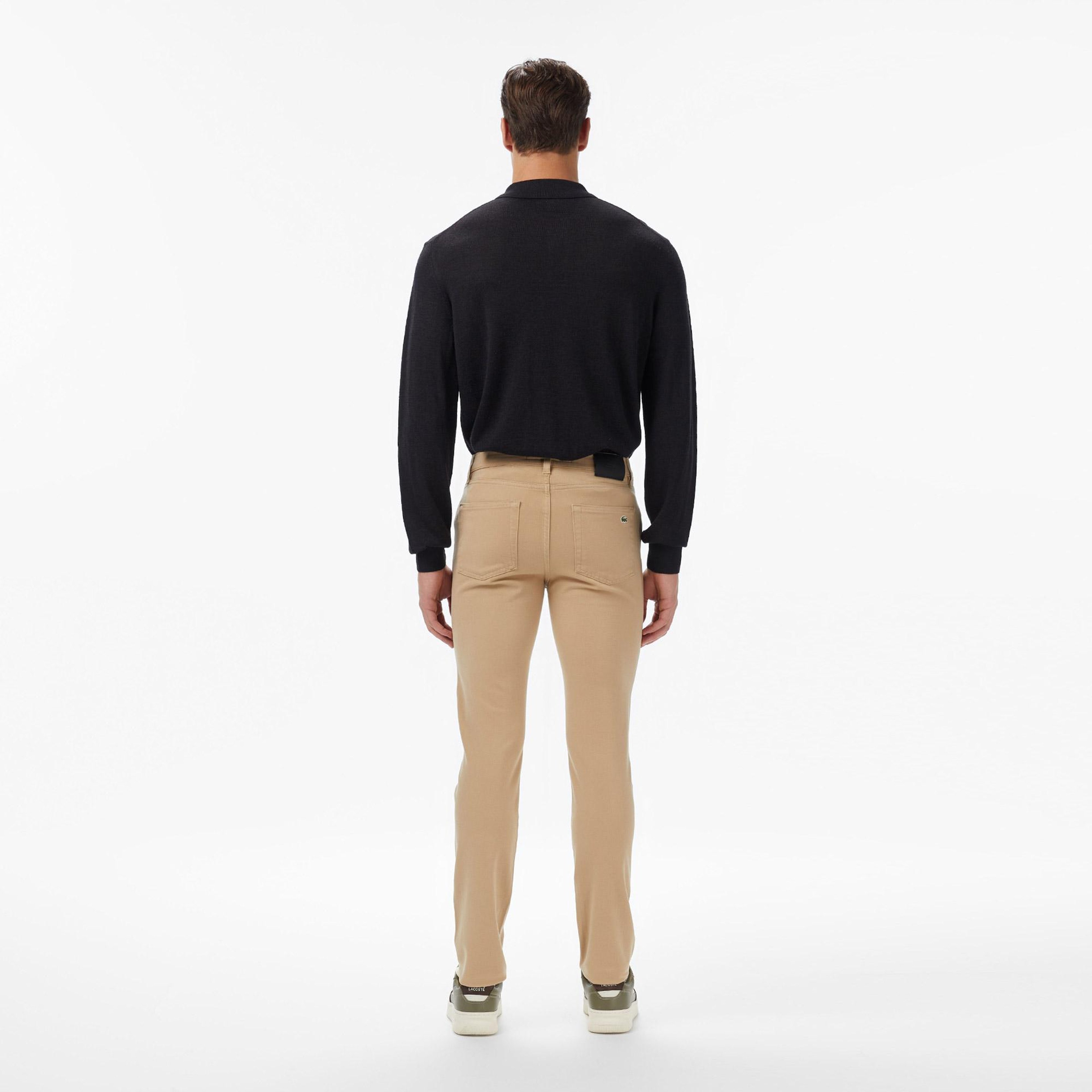 Erkek Slim Fit Bej Jean Pantolon