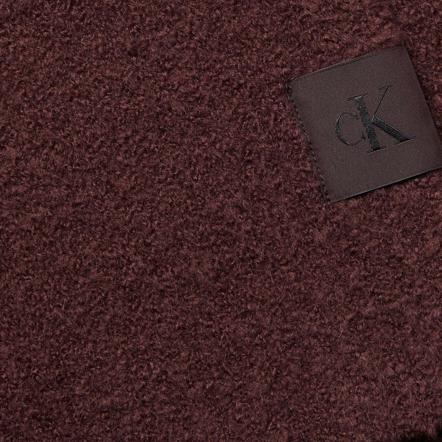 Calvin Klein Patch Boucle Erkek Bordo Atkı