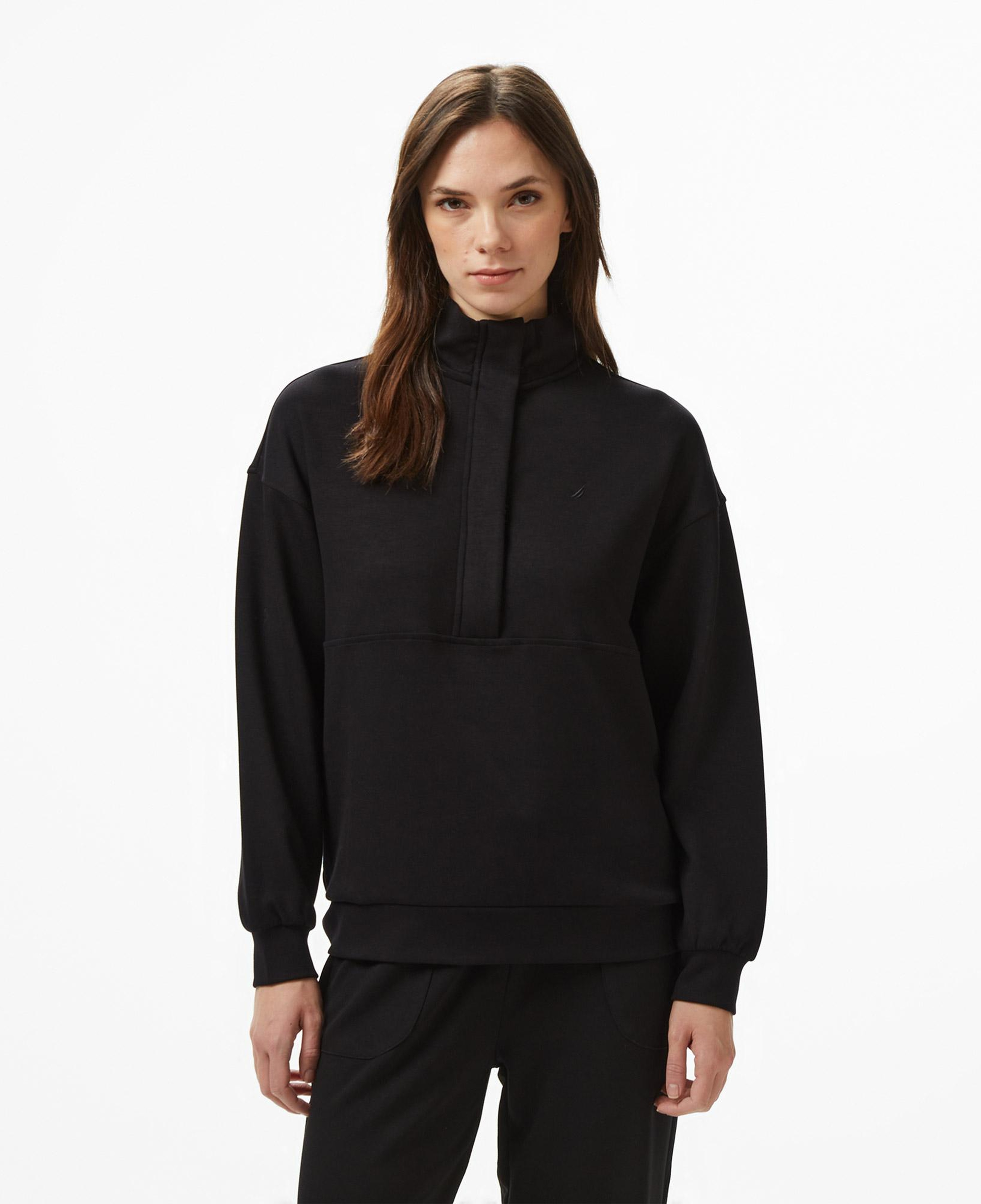 Nautica Kadın Siyah Regular Fit Sweatshirt