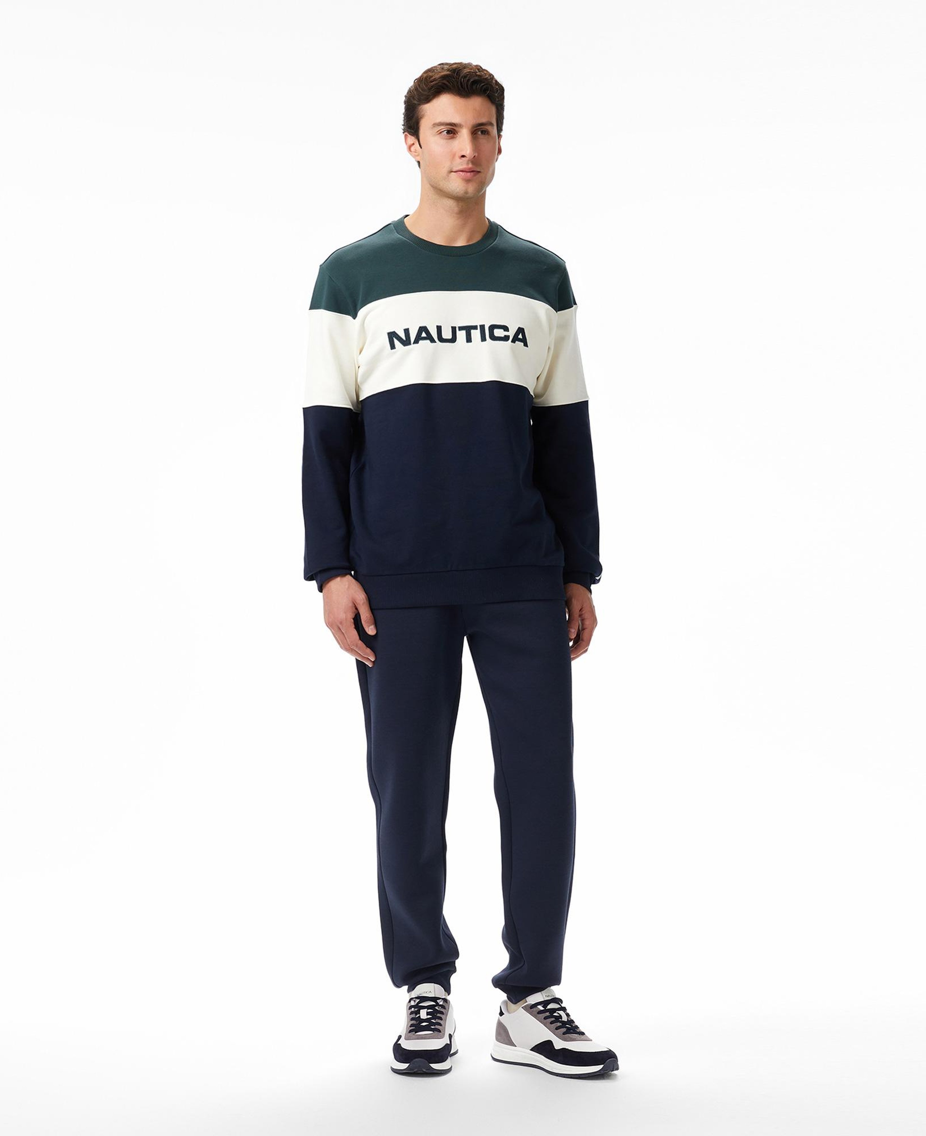 Nautica Classic Fit Erkek Yeşil Sweatshirt