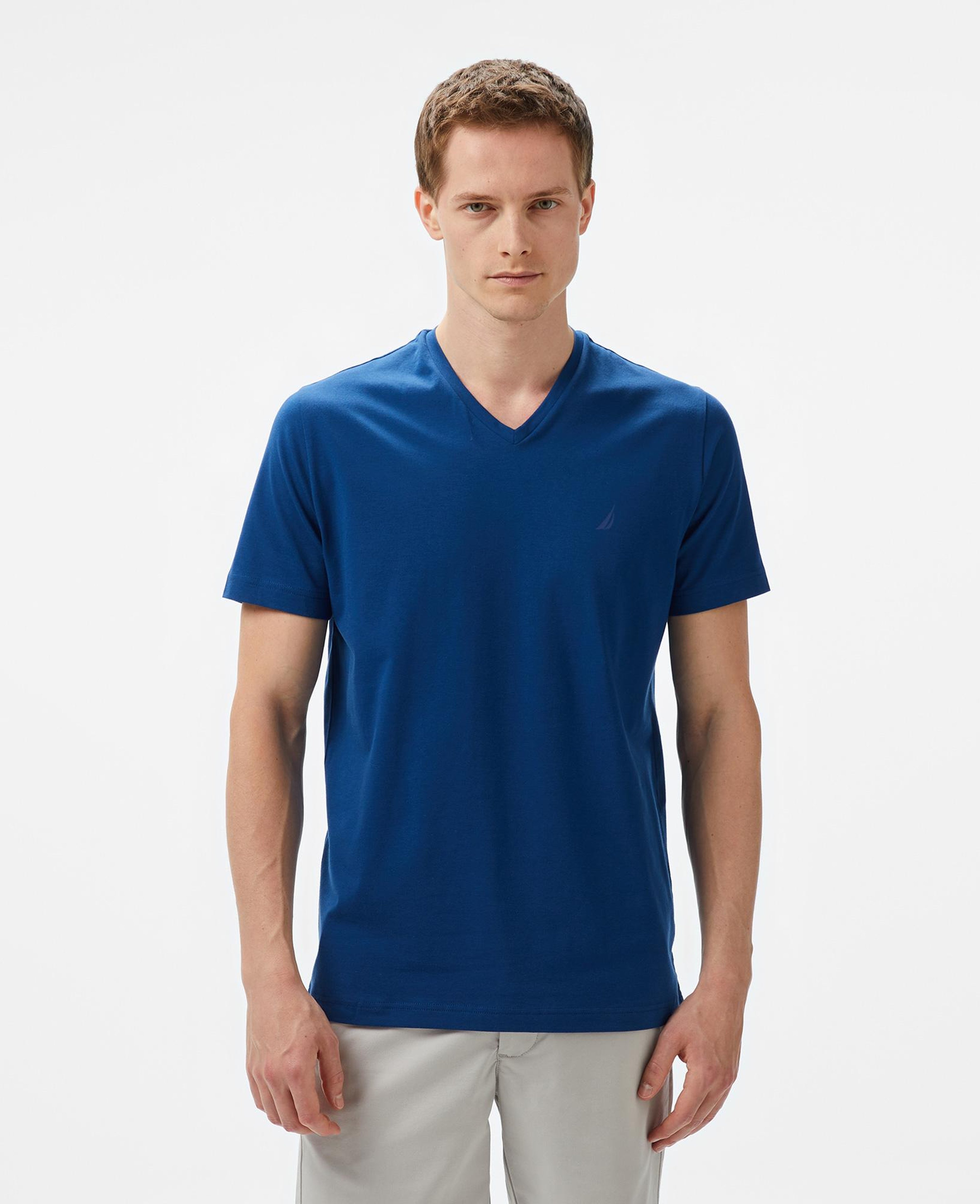 Nautica Erkek Mavi Regular Fit T-shirt