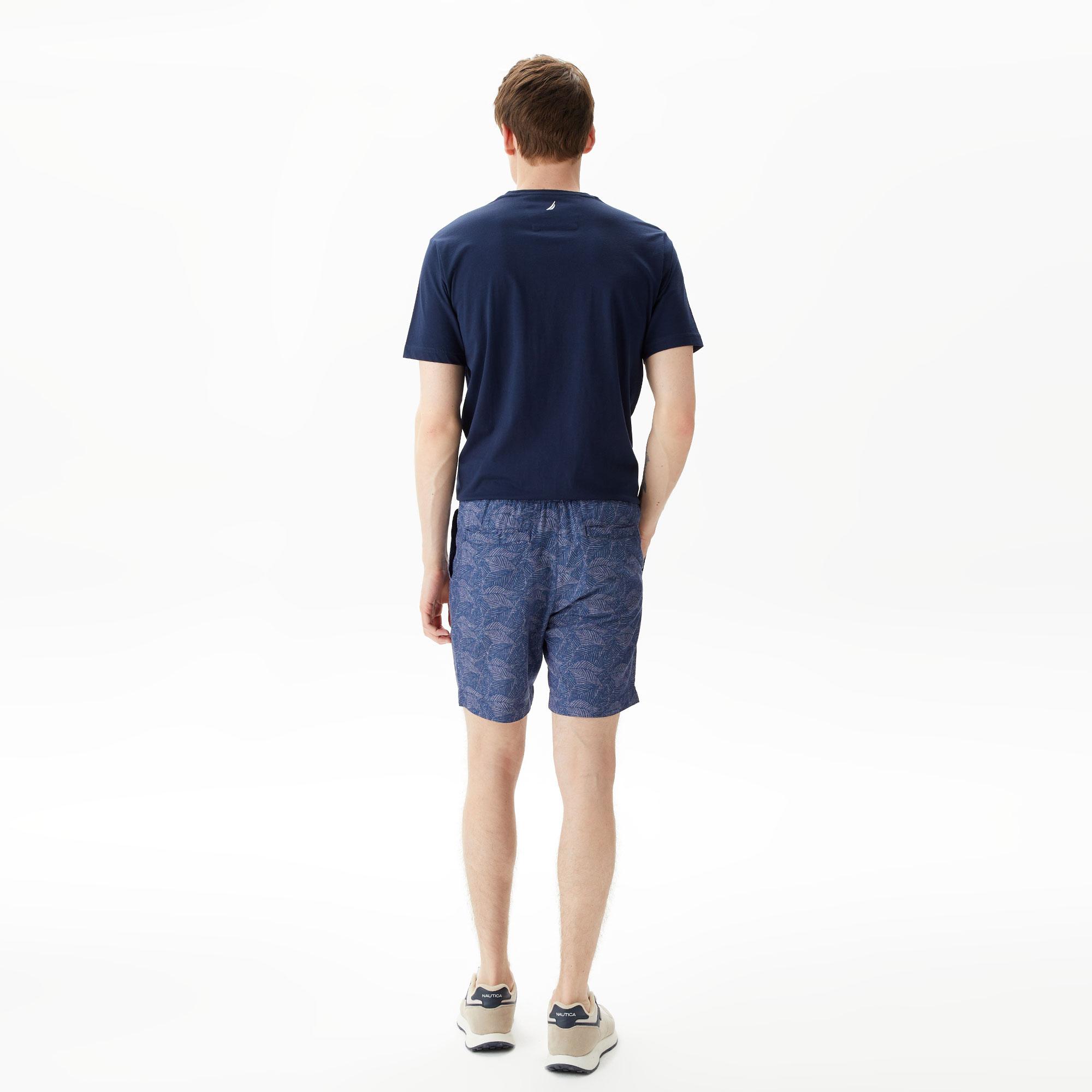 Nautica Erkek Lacivert Keten Bermuda