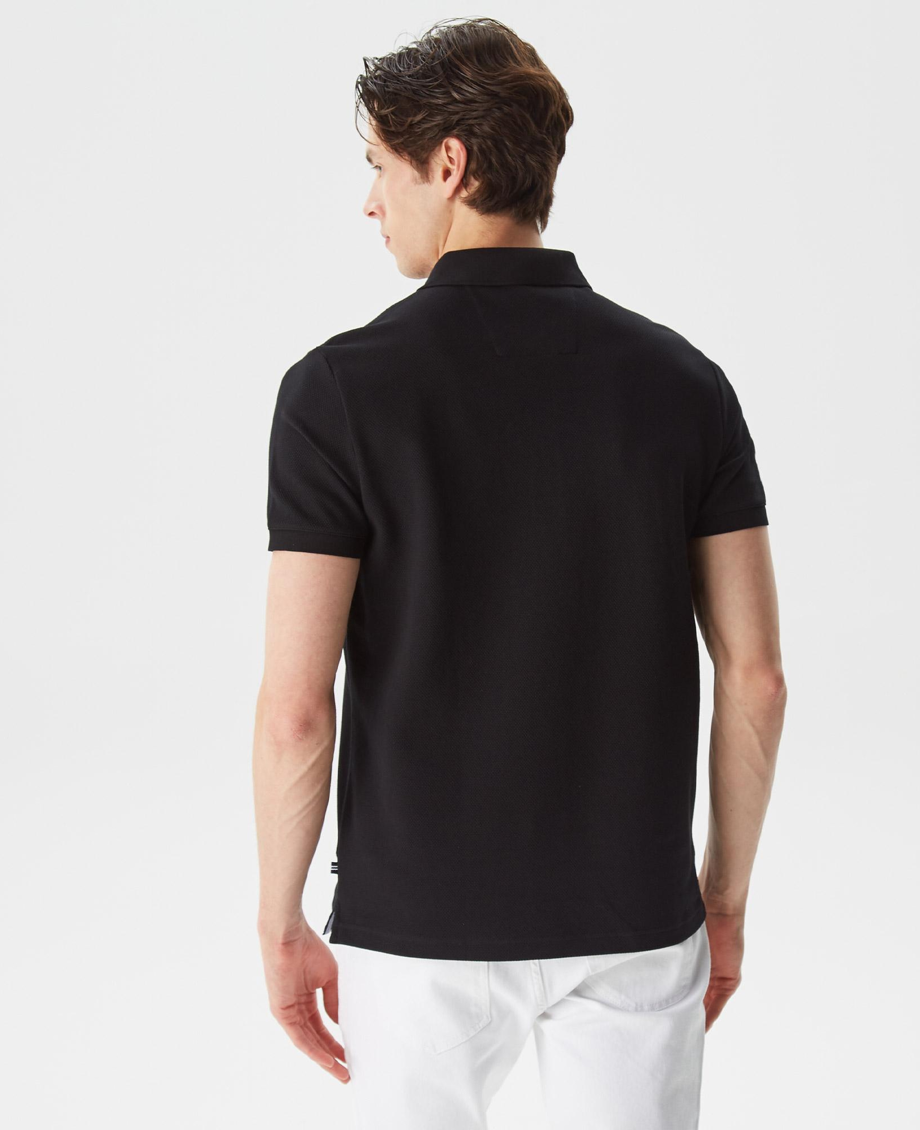 Nautica Erkek Siyah Slim Fit Kısa Kollu Polo Yaka T-Shirt