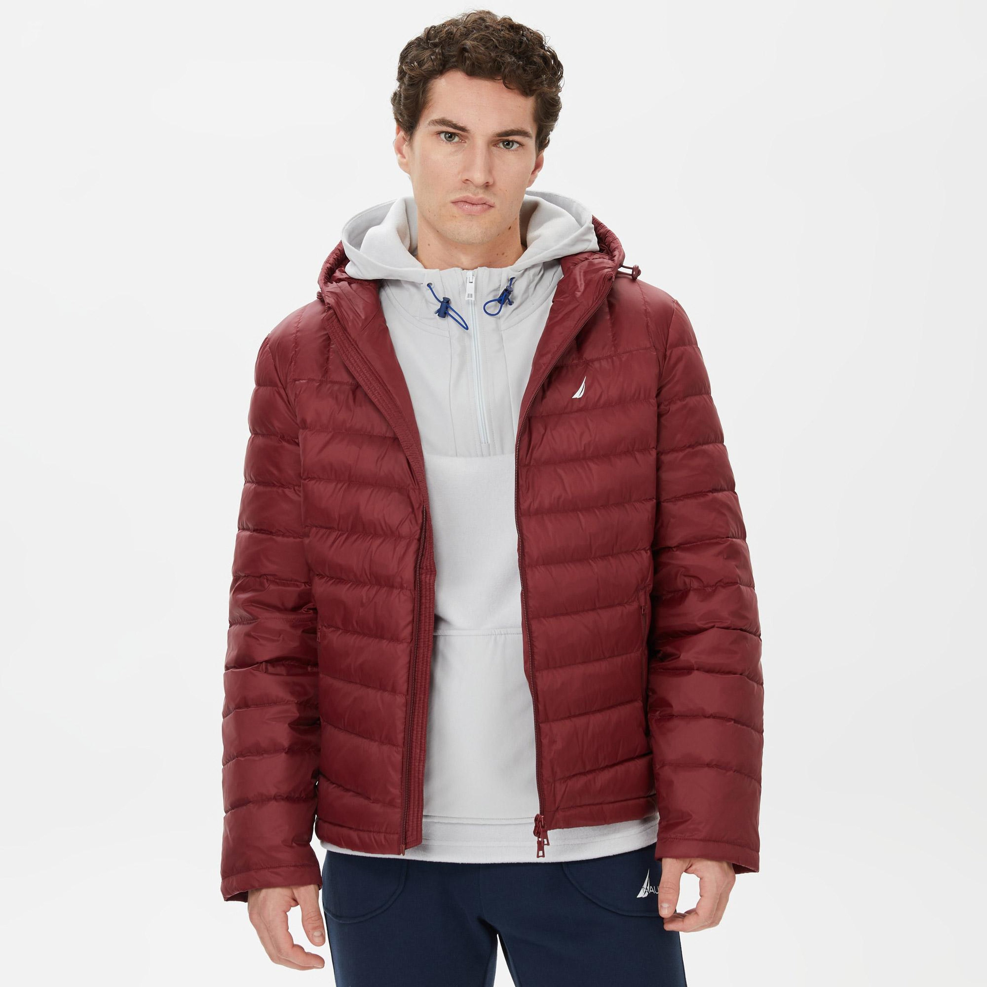 Nautica Erkek Bordo Standart Fit Mont