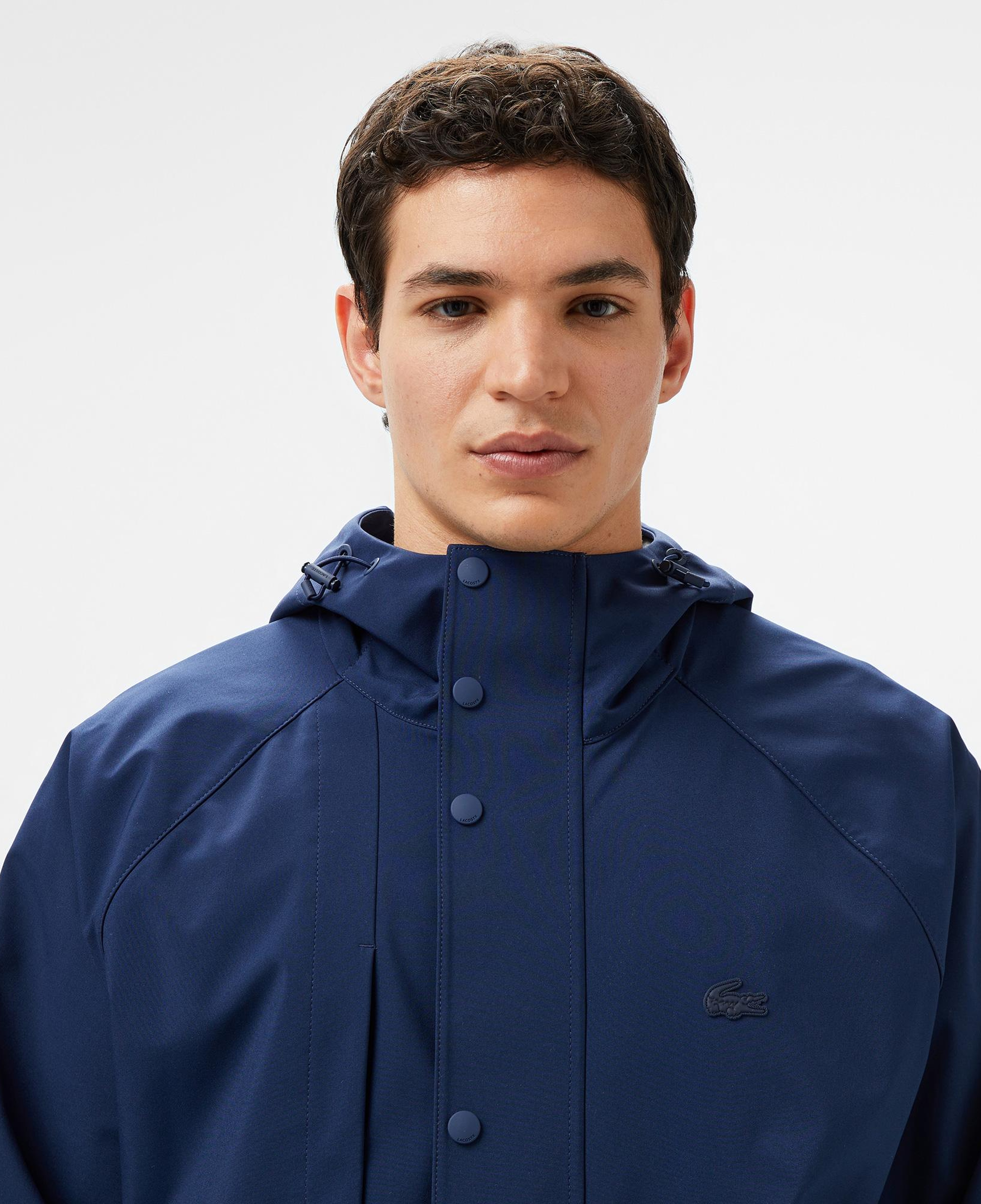 Erkek Regular Fit Kapüşonlu Lacivert Yağmurluk