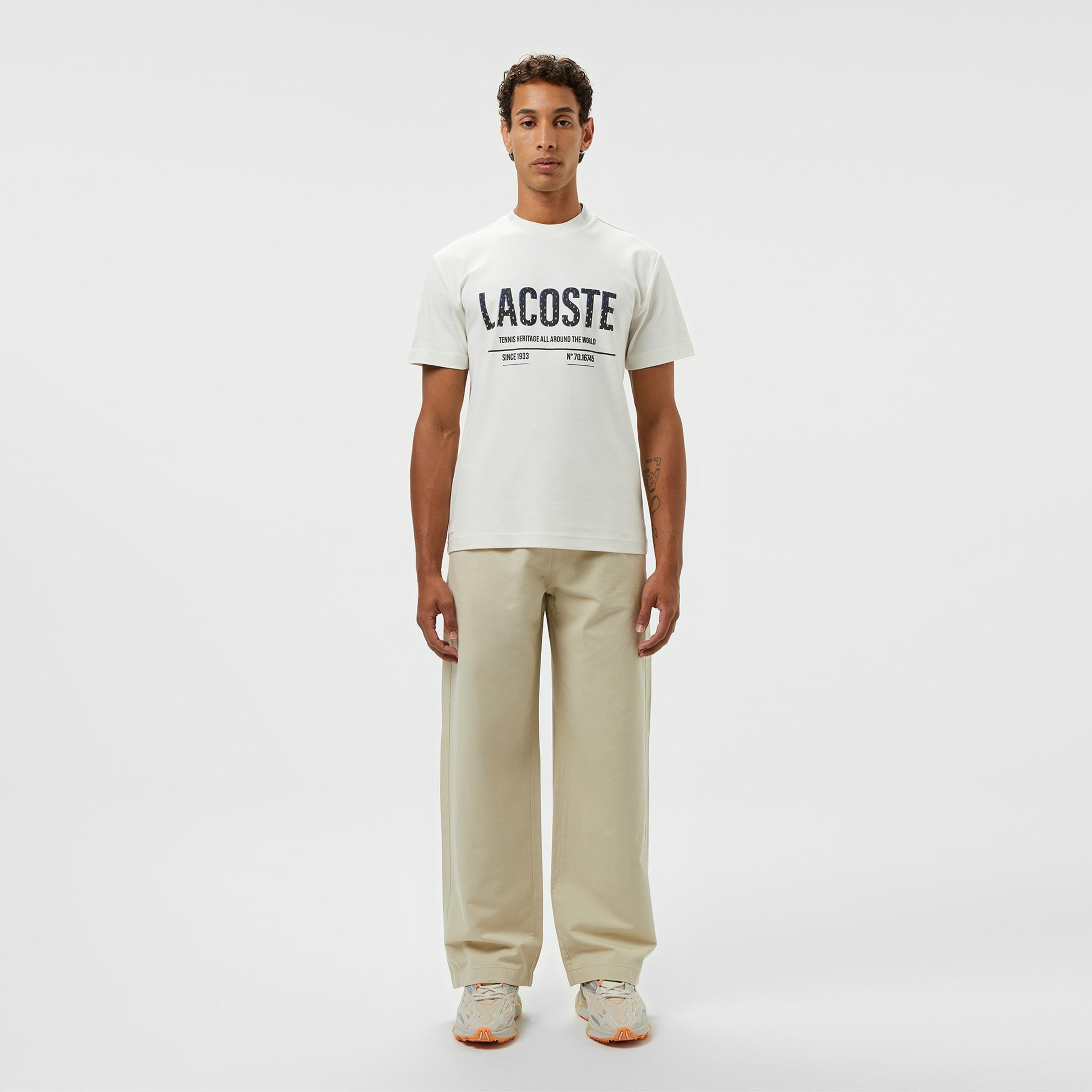 Erkek Relaxed Fit Bej Keten Karışımlı Pantolon