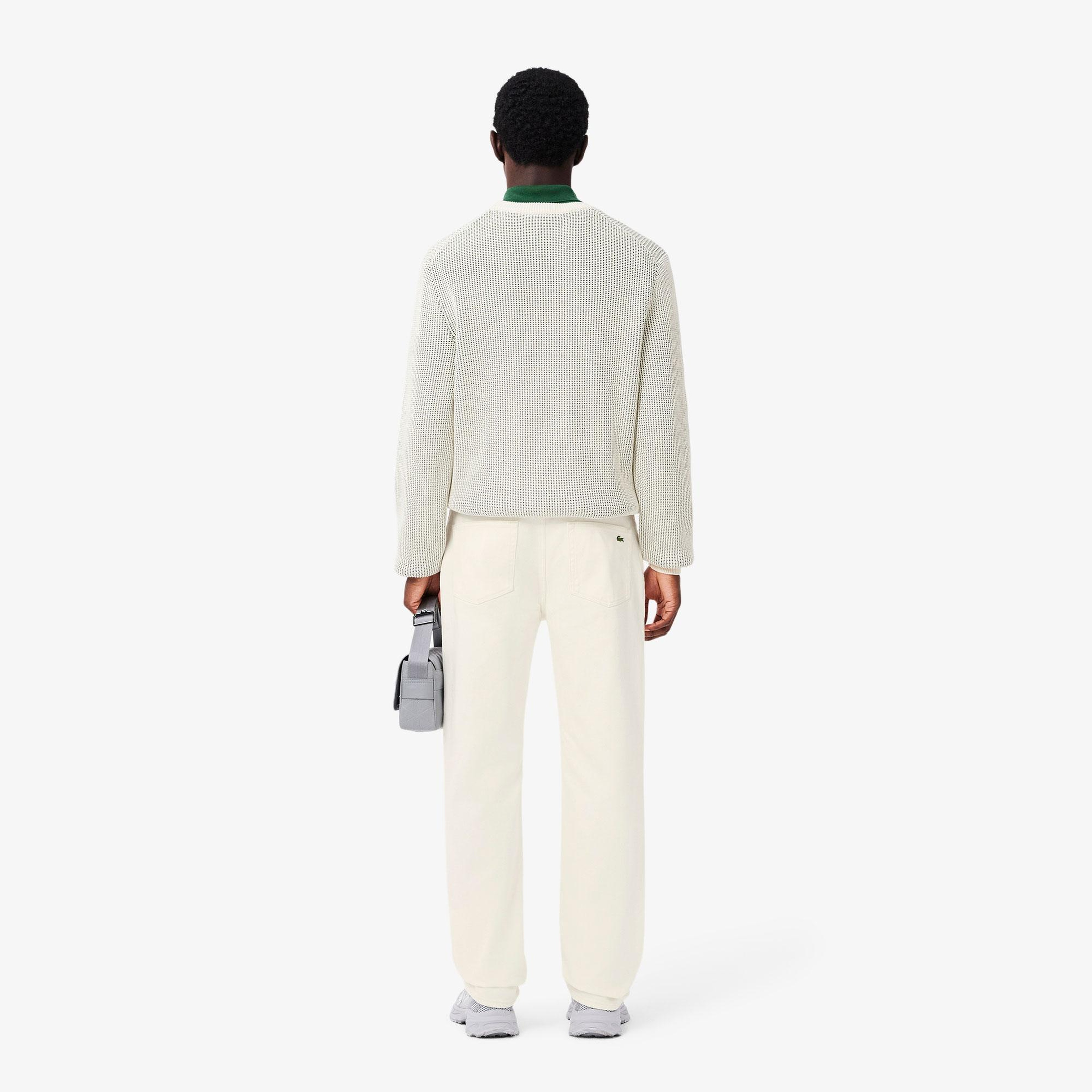 Erkek Straight Fit Krem Jean Pantolon