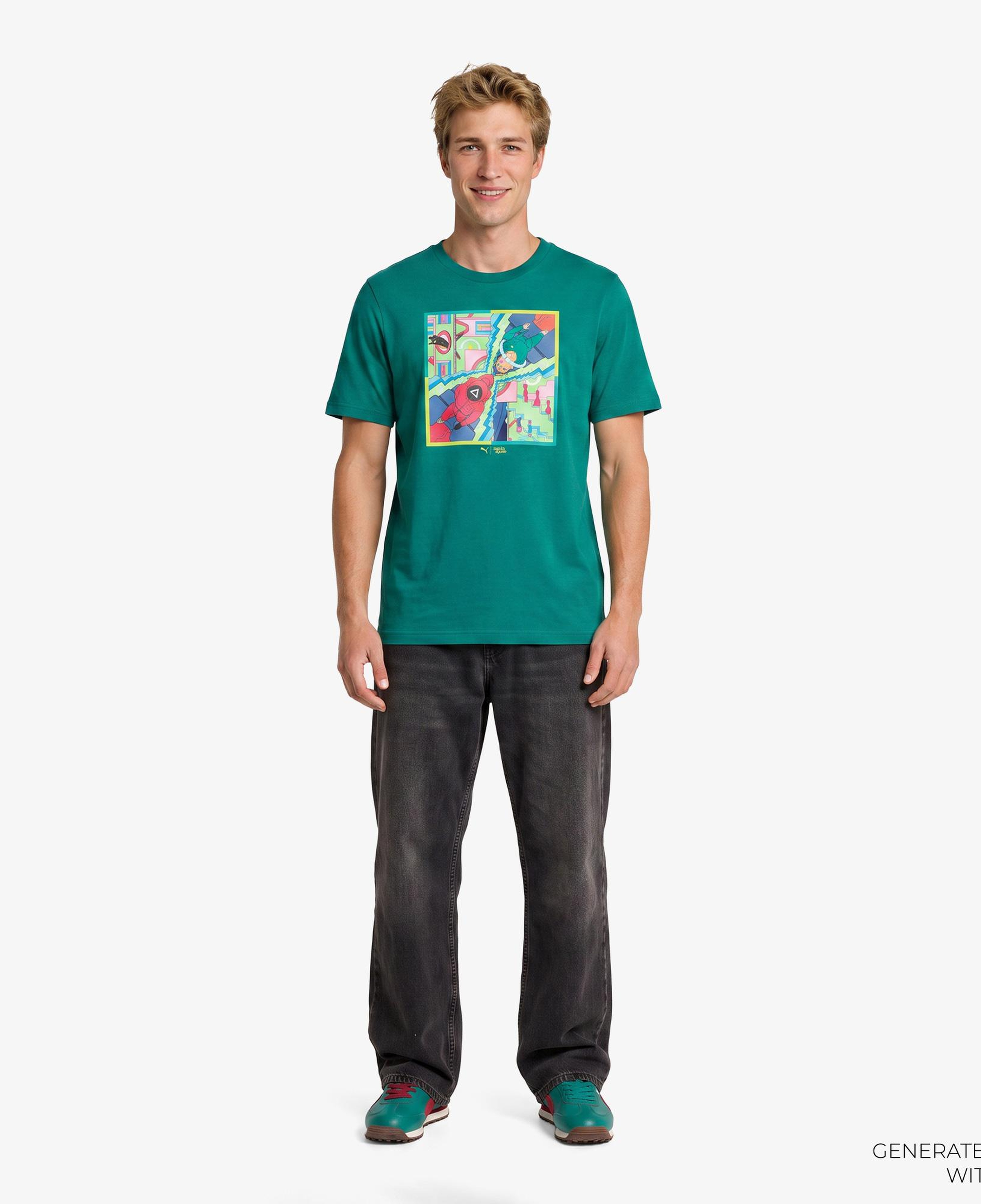 Puma X Squid Game Erkek Yeşil T-Shirt