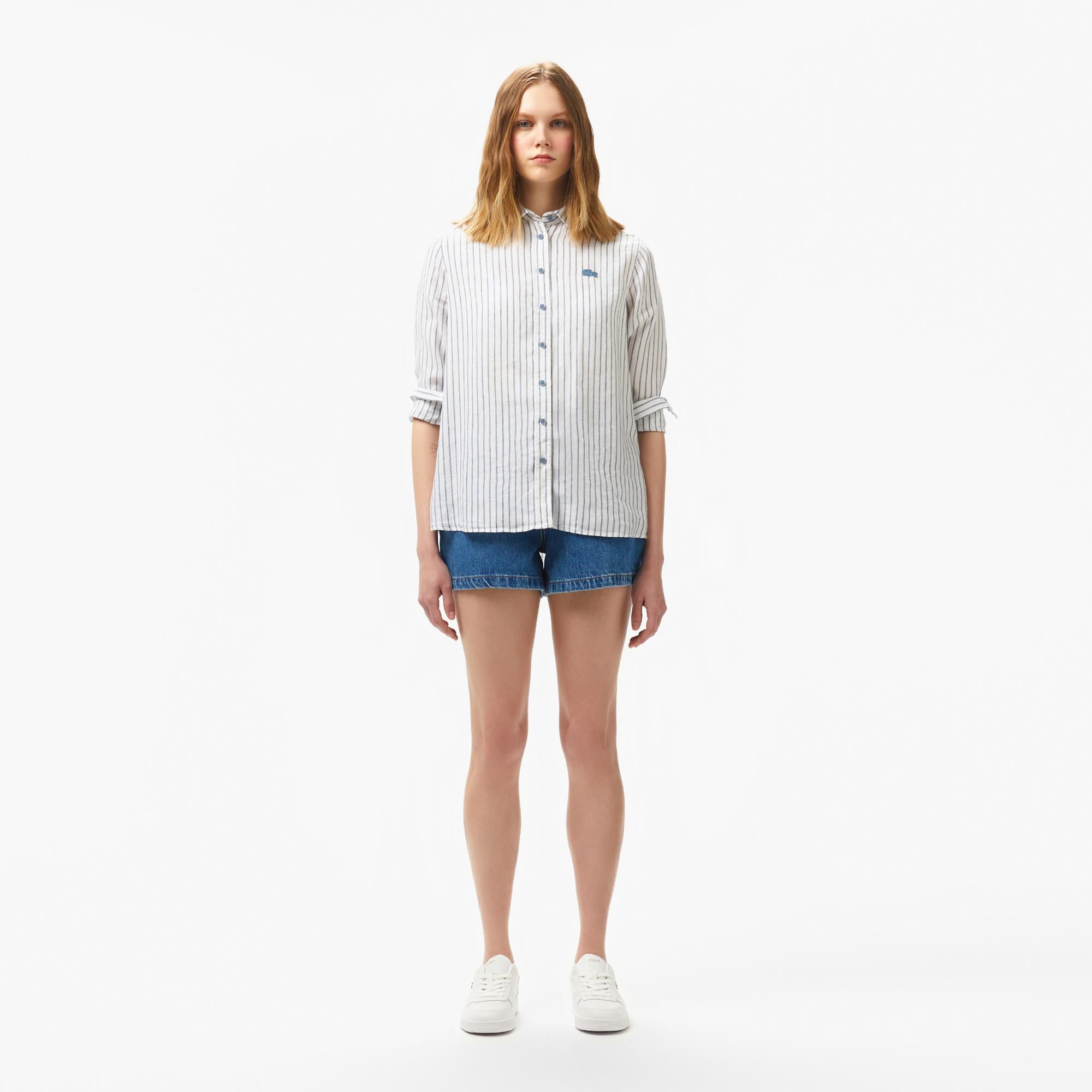 Kadın Regular Fit Denim Koyu Mavi Şort