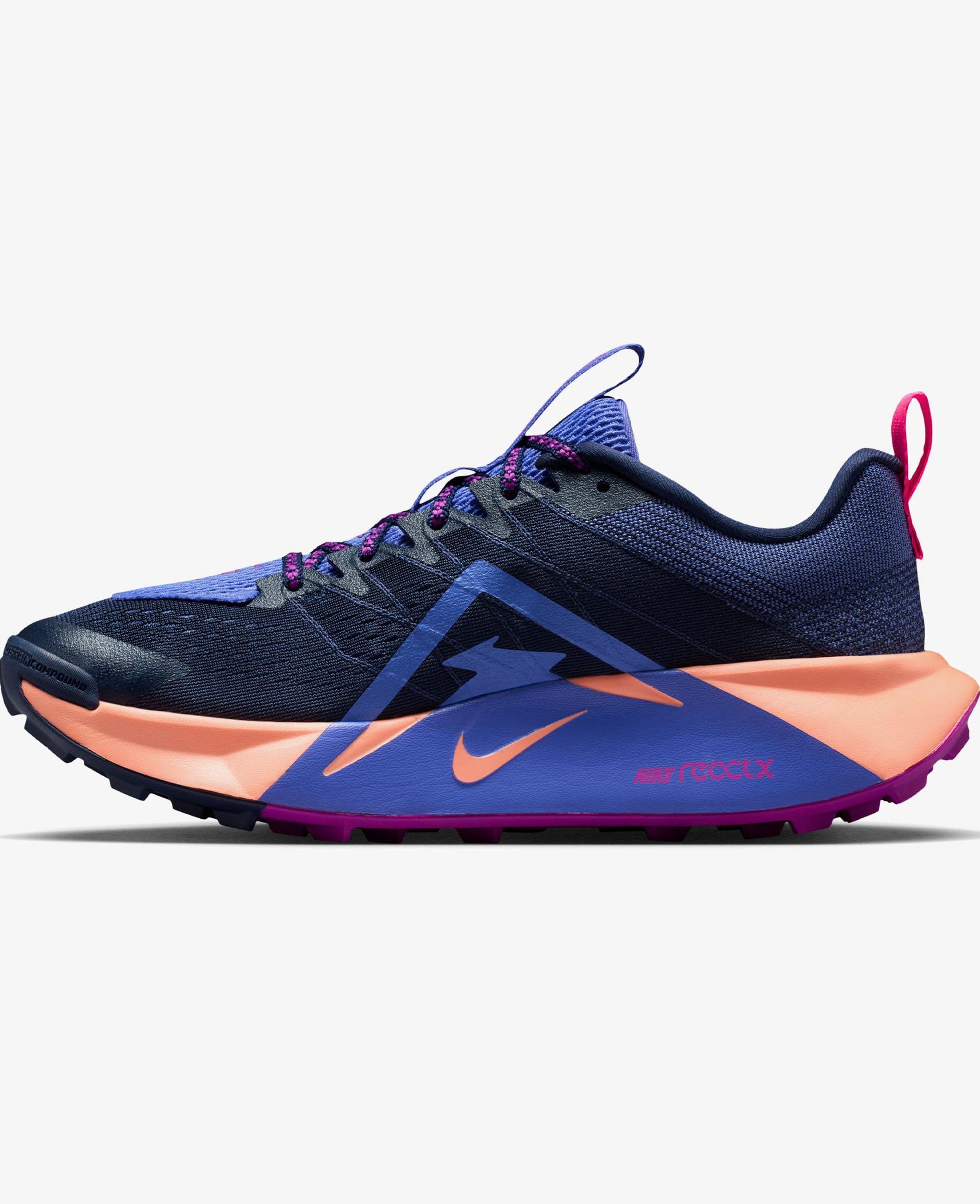 Nike Reactx Wildhorse 10 Kadın Lacivert Koşu Ayakkabısı