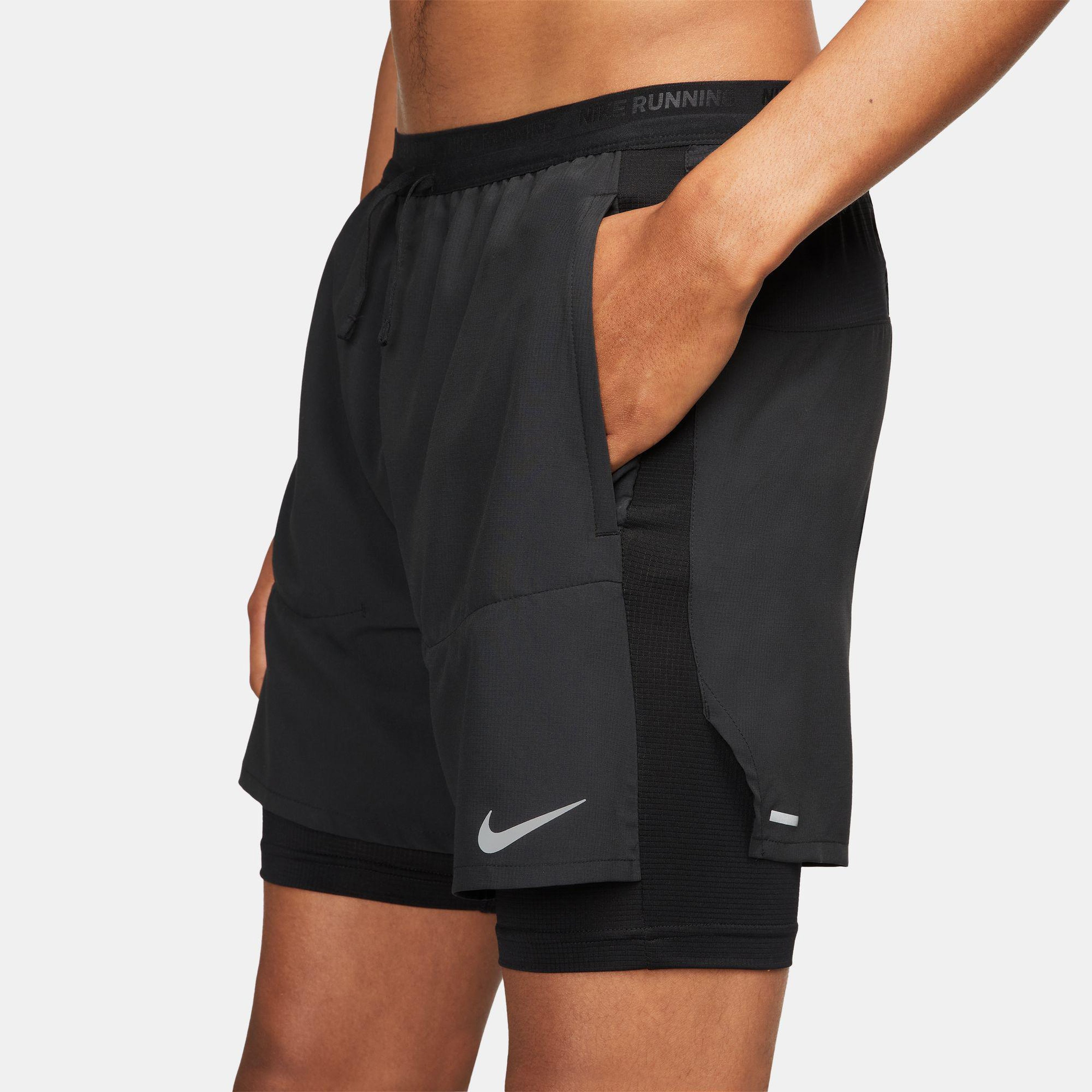 Nike Dri-Fit Stride 13 cm Hybrid Erkek Siyah Şort