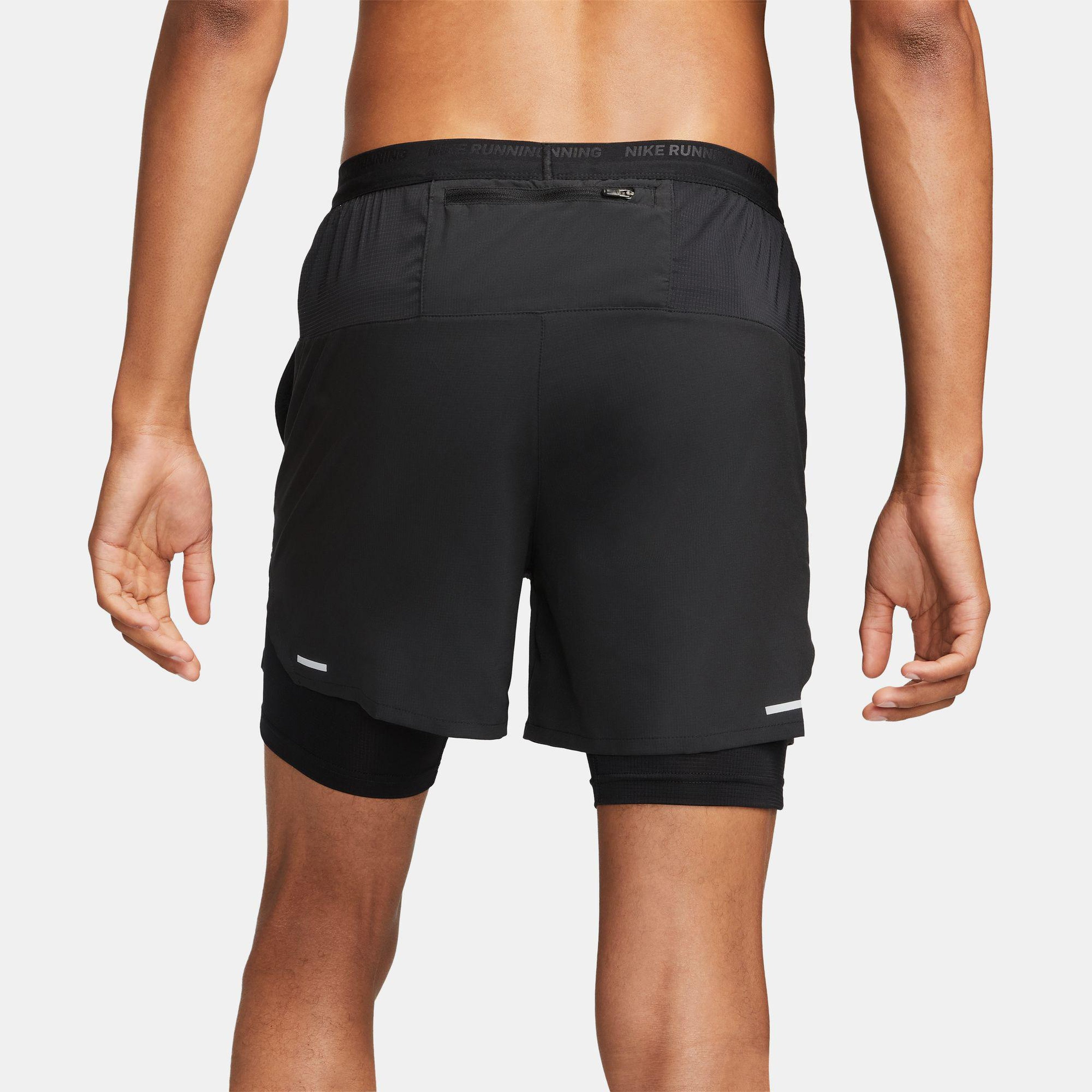 Nike Dri-Fit Stride 13 cm Hybrid Erkek Siyah Şort