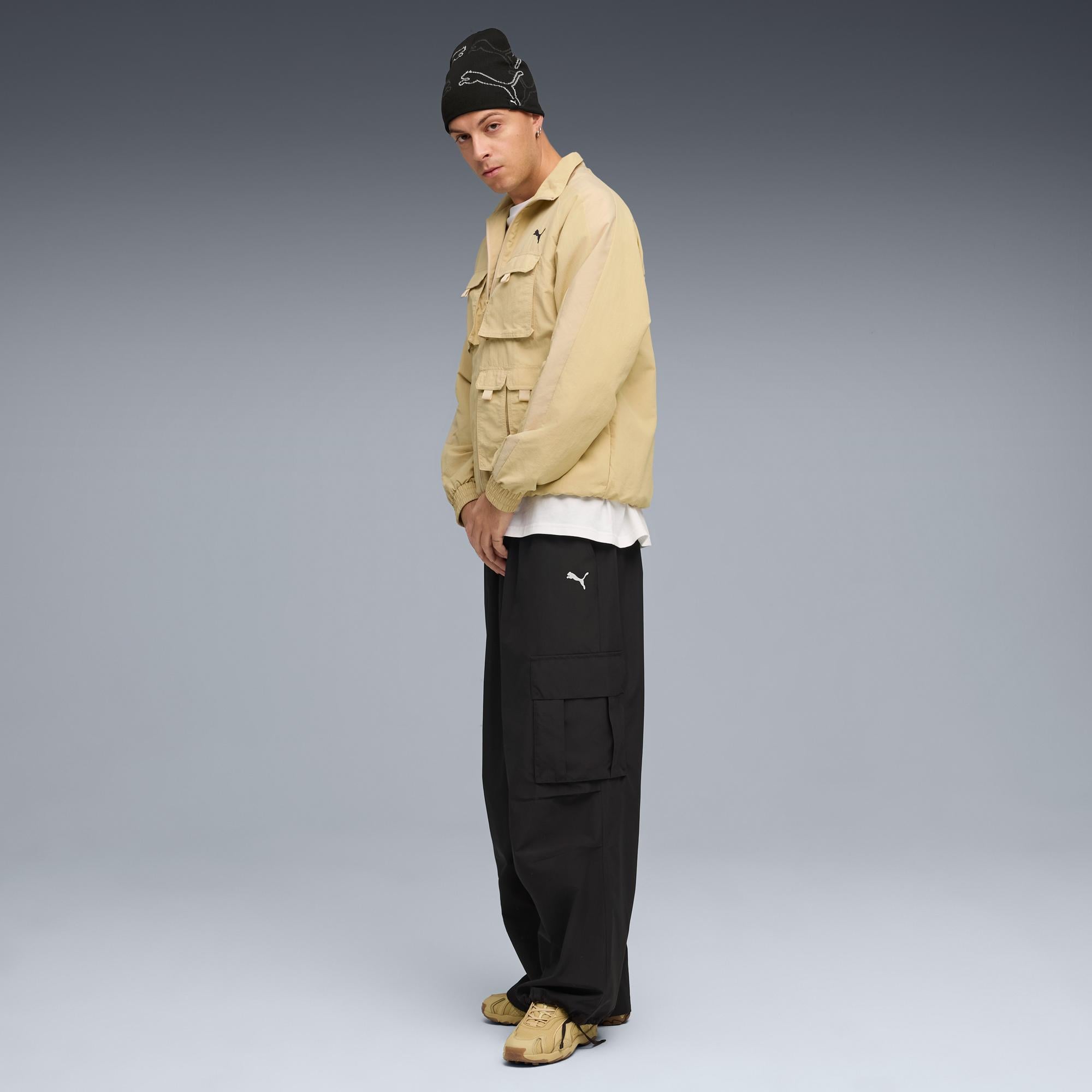 Puma T7 Cargo Track Erkek Krem Ceket