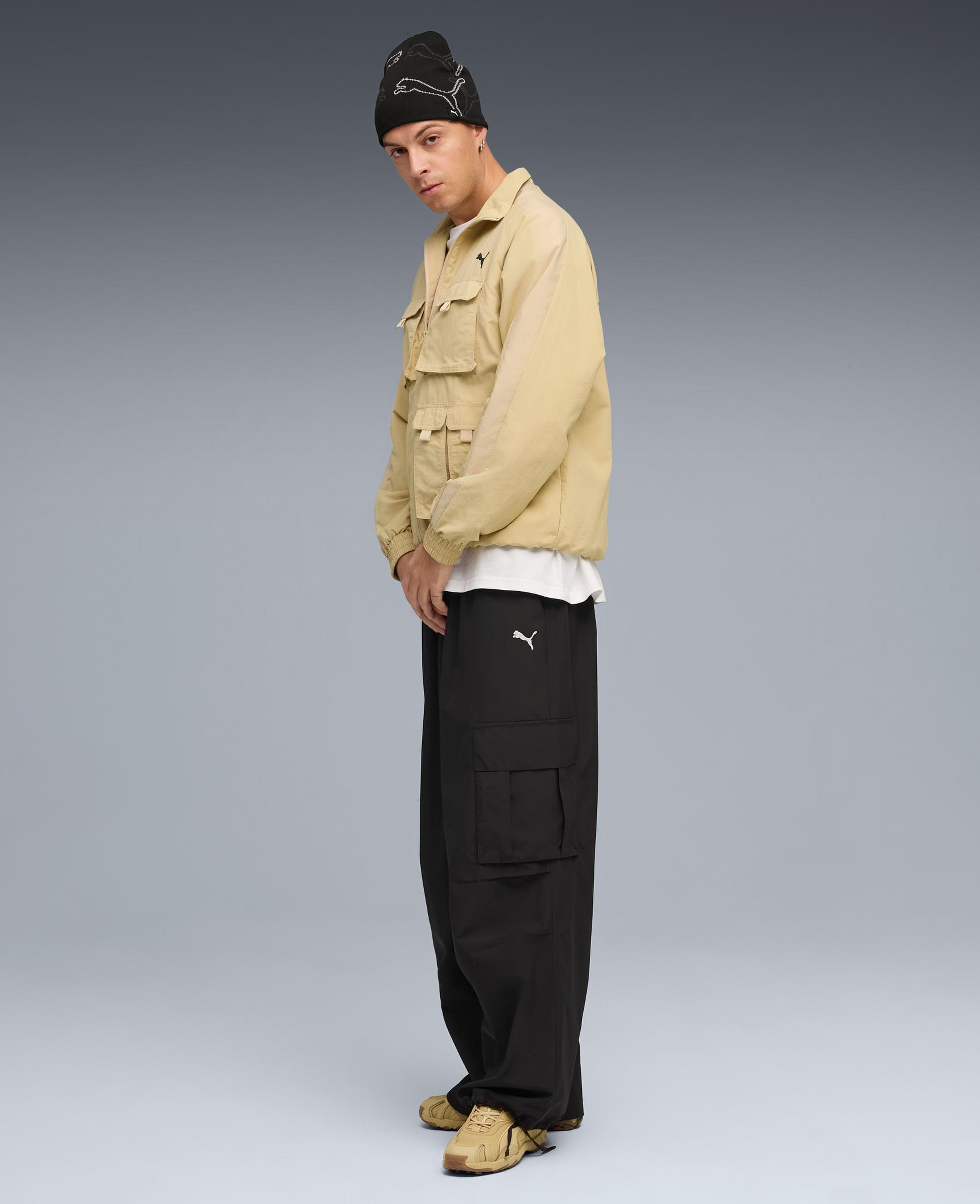 Puma T7 Cargo Track Erkek Krem Ceket