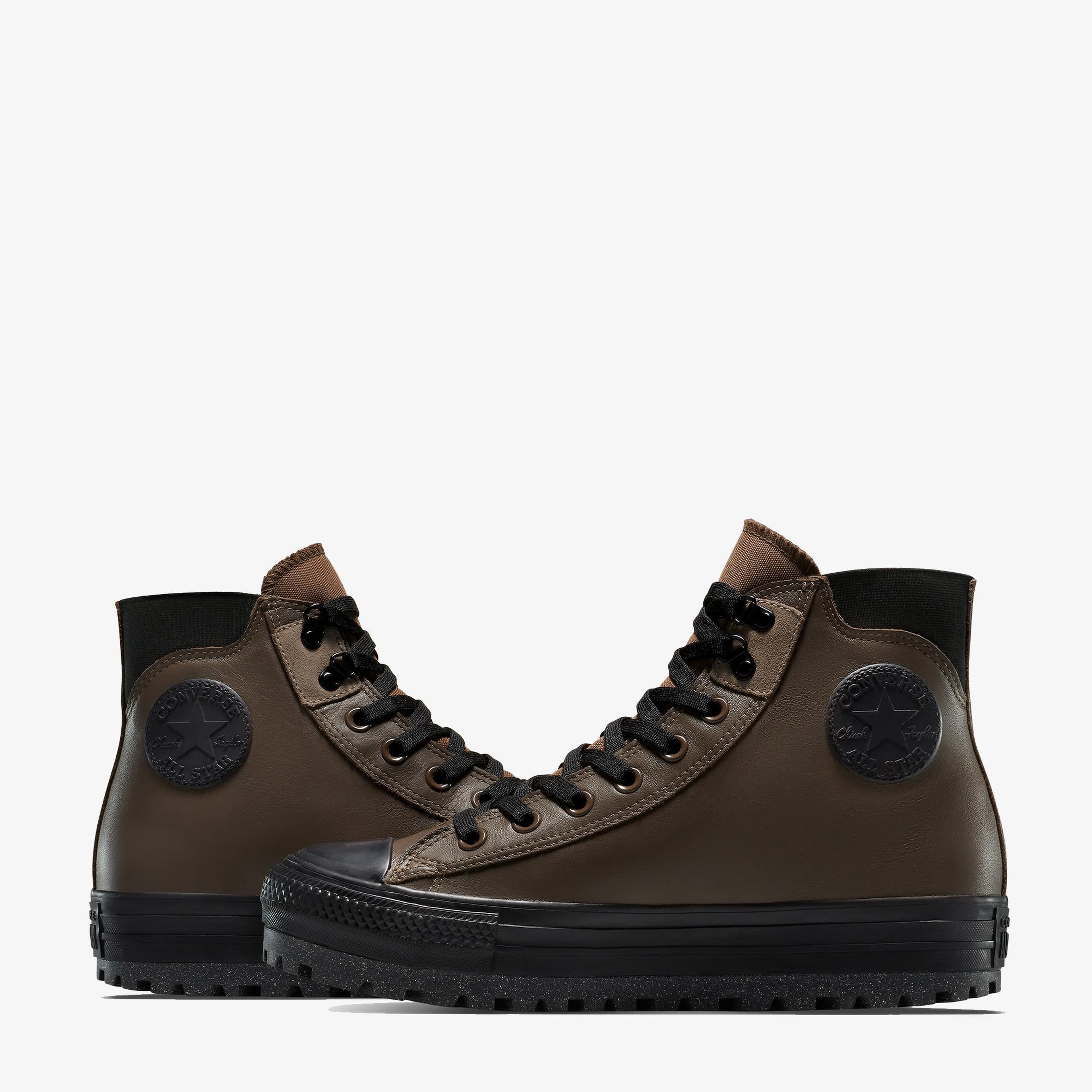 Converse Chuck Taylor All Star City Trek Unisex Kahverengi Deri Su Geçirmez Bot