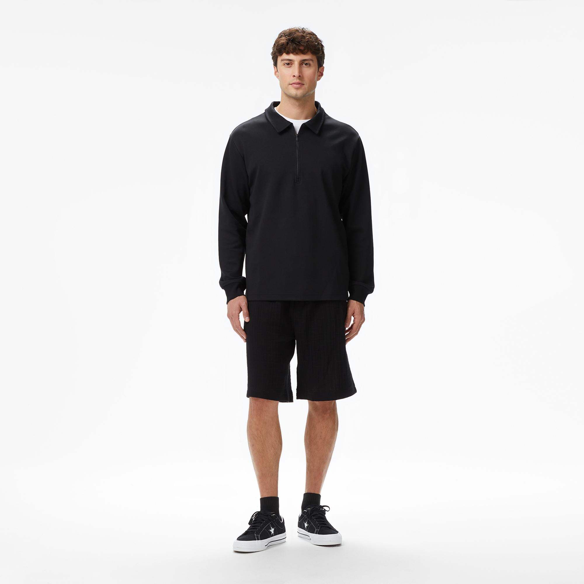 UNITED4 Erkek Siyah Sweatshirt