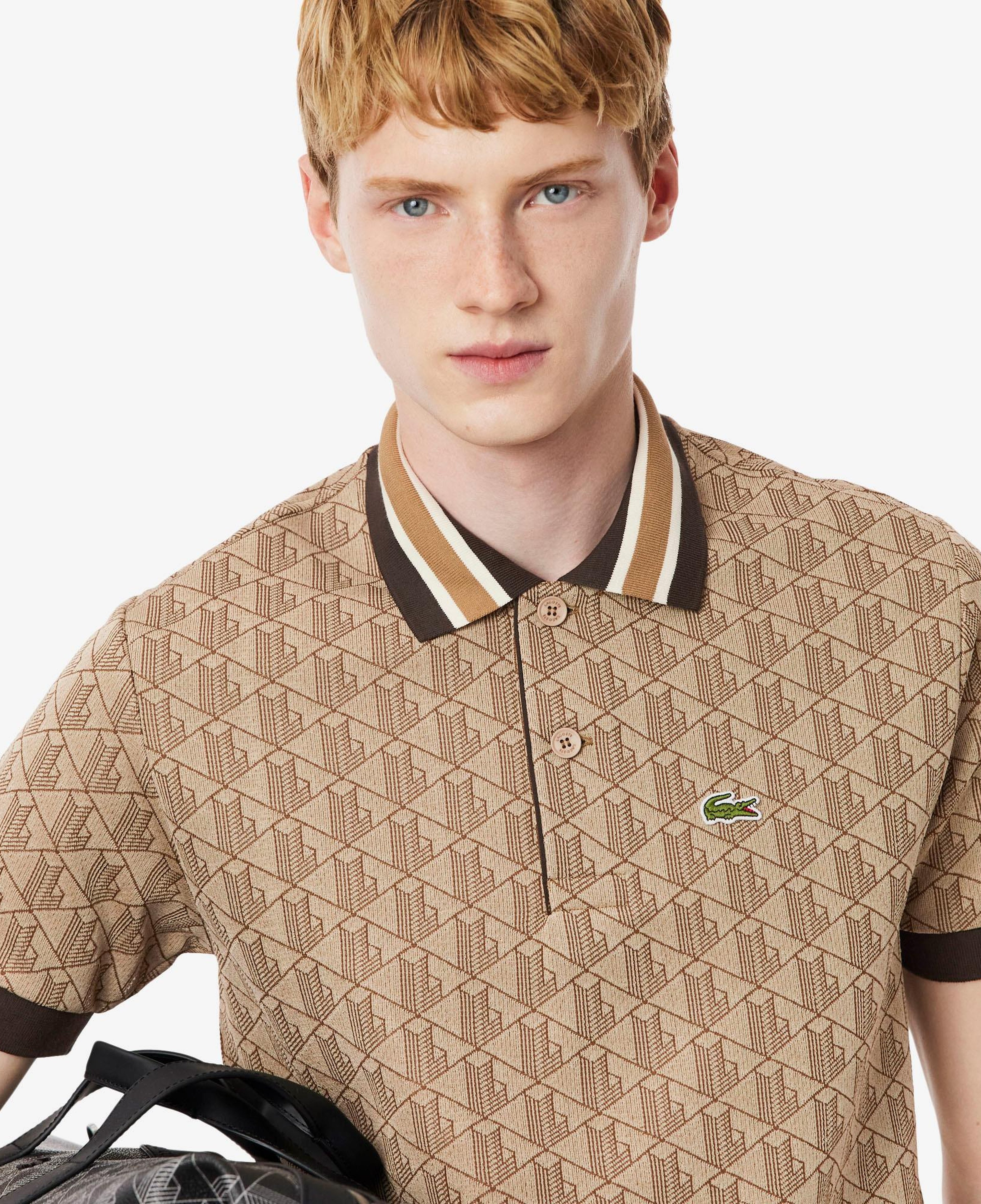 Lacoste Monogram Erkek Kahverengi Polo